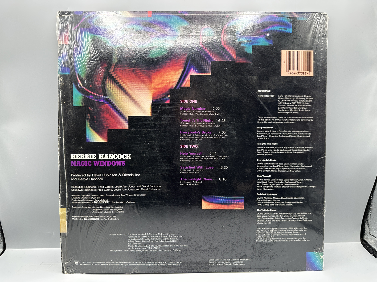 1981 Columbia Records Herbie Hancock "Magic Windows" Vinyl Album - FC 37387