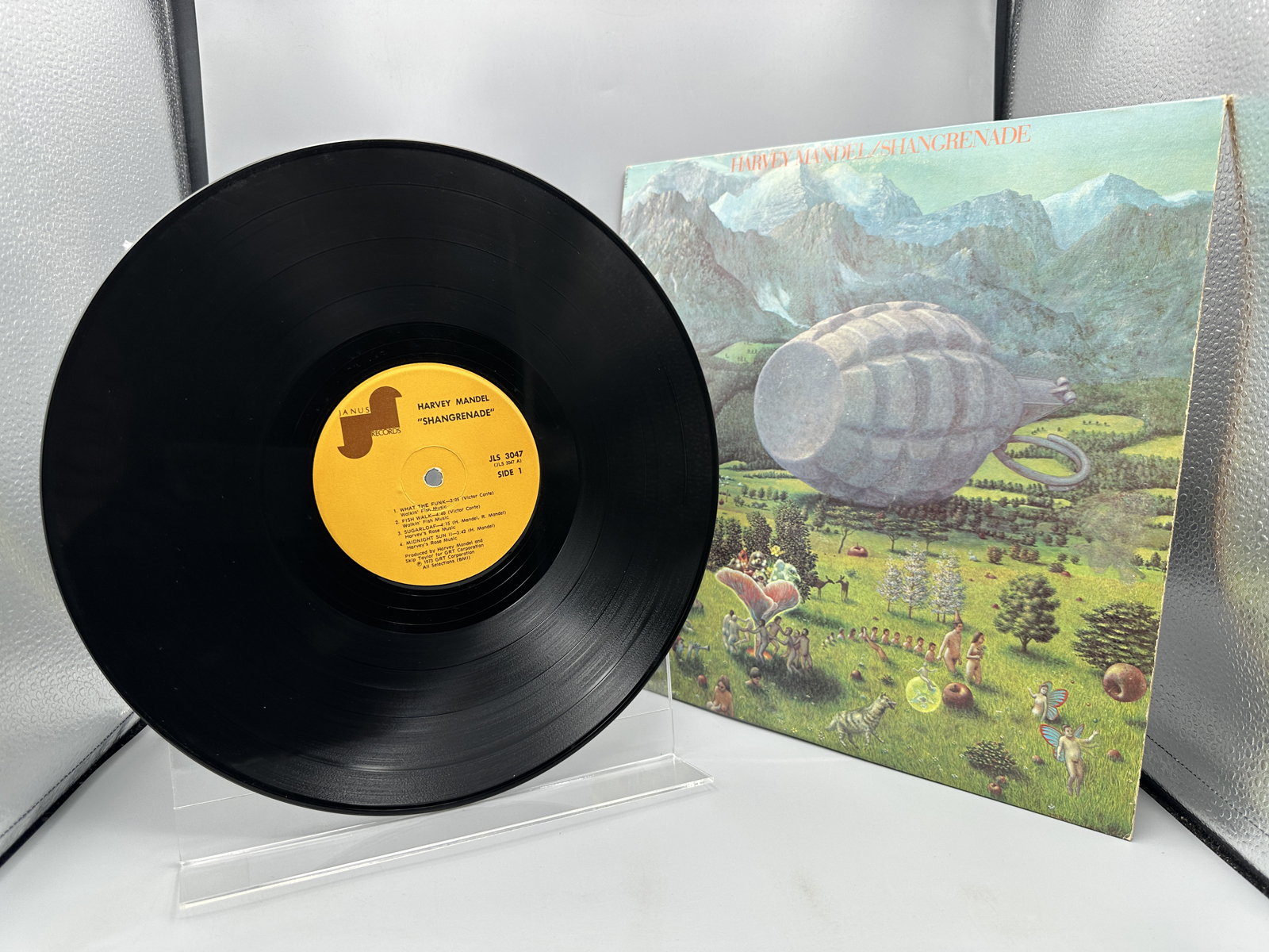 1973 Janus Records Harvey Mandel Shangrenade Vinyl Album - JLS 3047