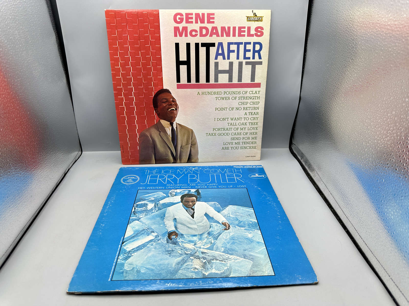 1962 Liberty Records Gene McDaniels Hit After Hit & 1968 Mercury Records Jerry Butler The Ice Man Cometh Vinyl Albums - SR-61198 & LRP-3258