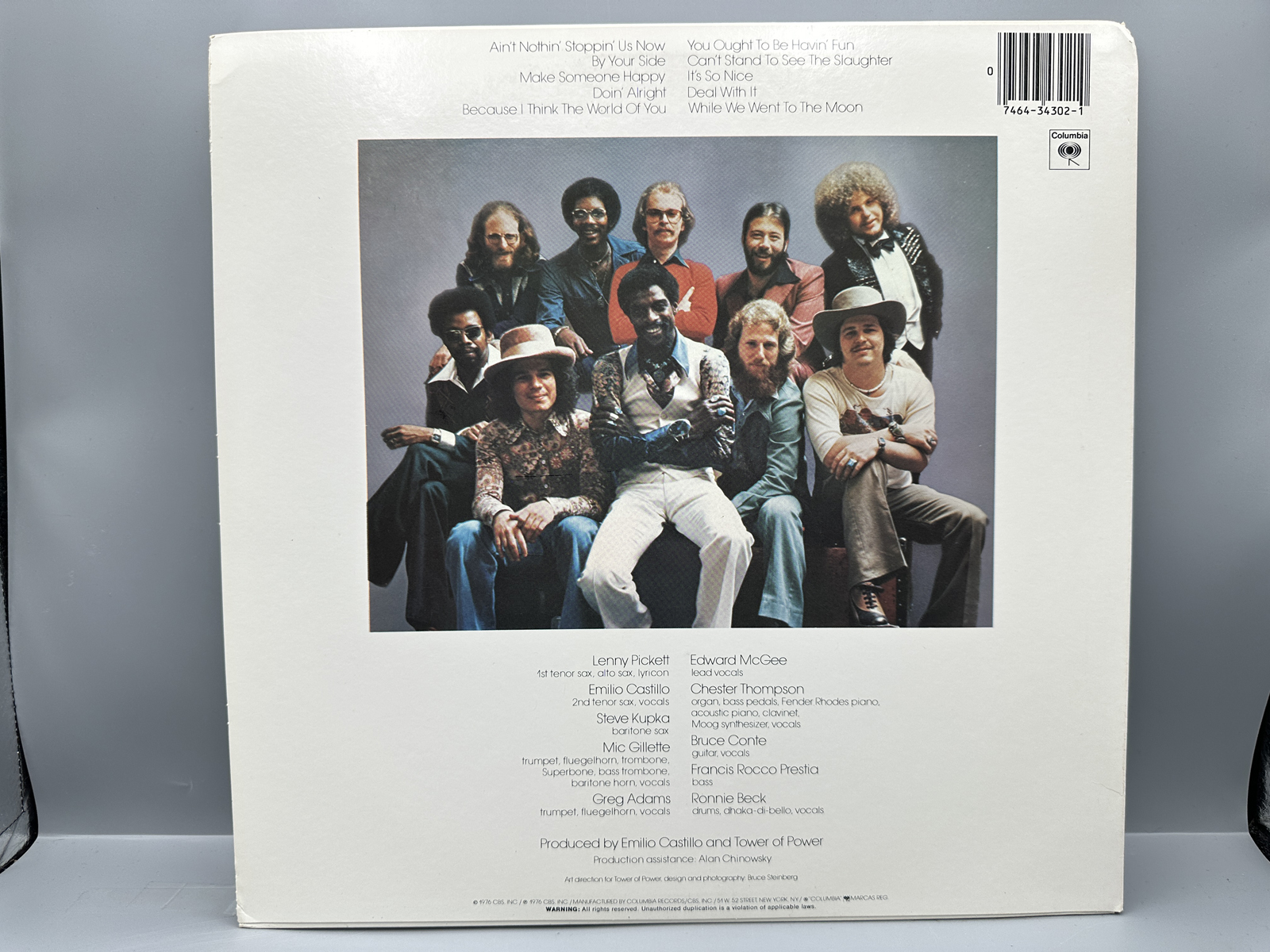 1976 Columbia Records Tower of Power Ain't Nothin' Stoppin' Us Now Vinyl Album - PC 34302