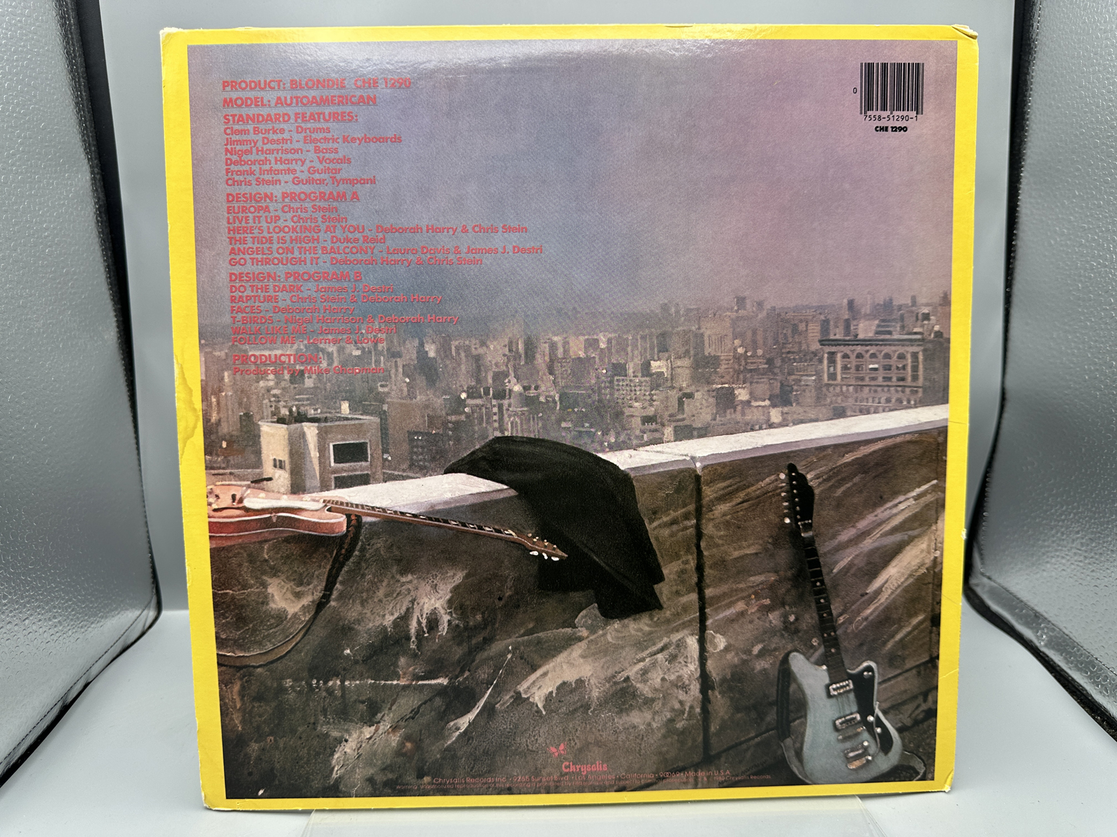 1980 Chrysalis Records Blondie Autoamerican Vinyl Album - CHE 1290