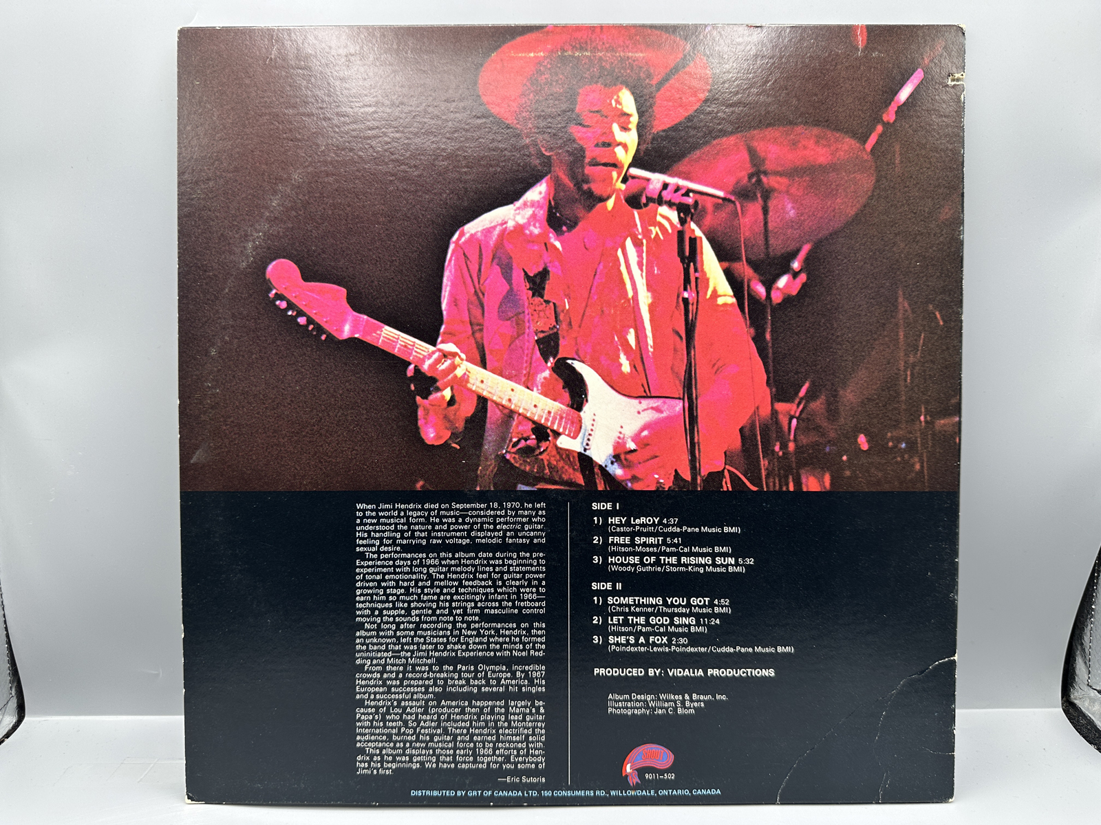 1972 Shout Records Jimi Hendrix In The Beginning Vinyl Album - SLP-502