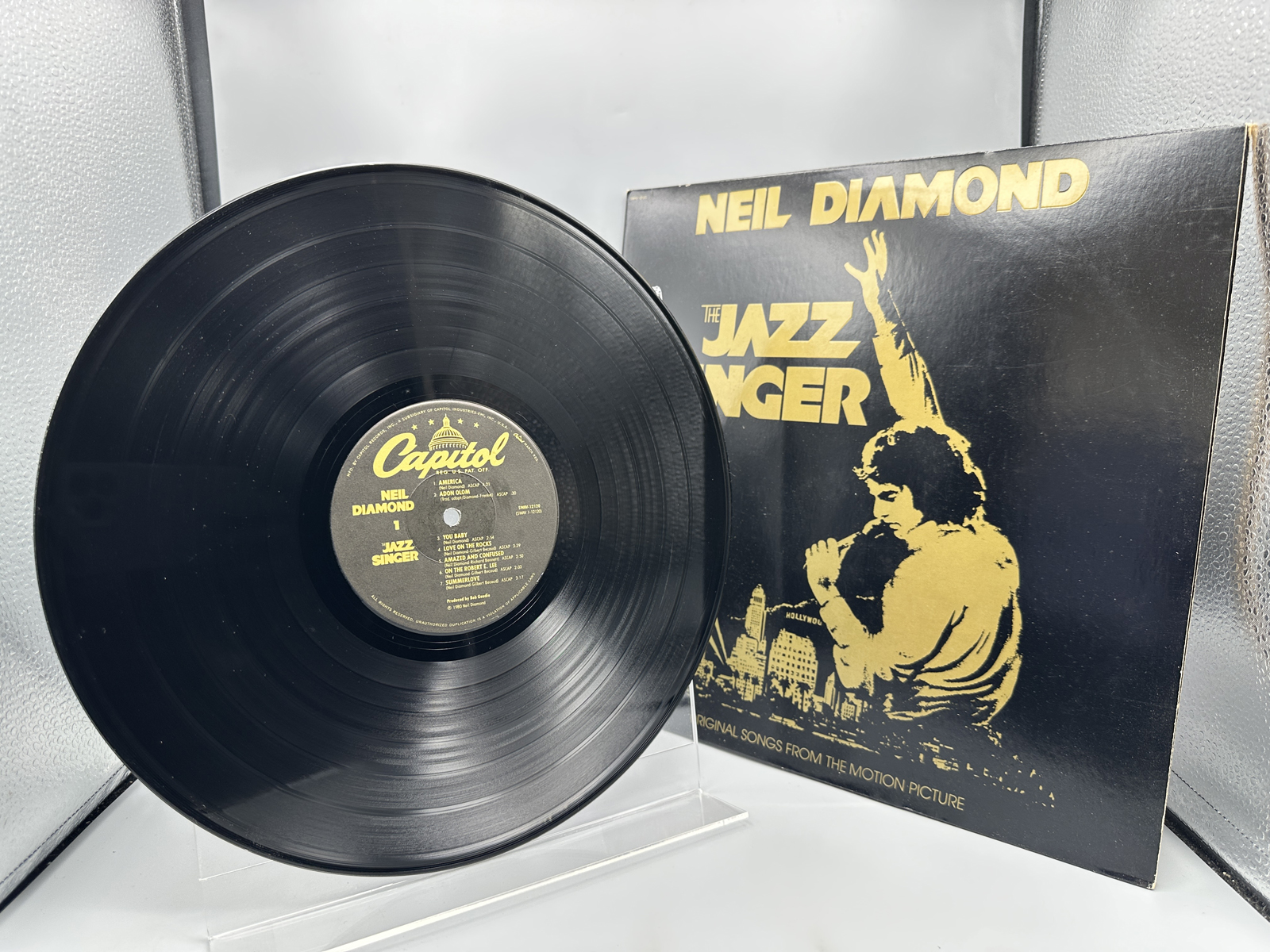 1980 Capitol Records Neil Diamond The Jazz Singer (Original Songs from the Motion Picture) Double LP Vinyl Album - SWAV-12120