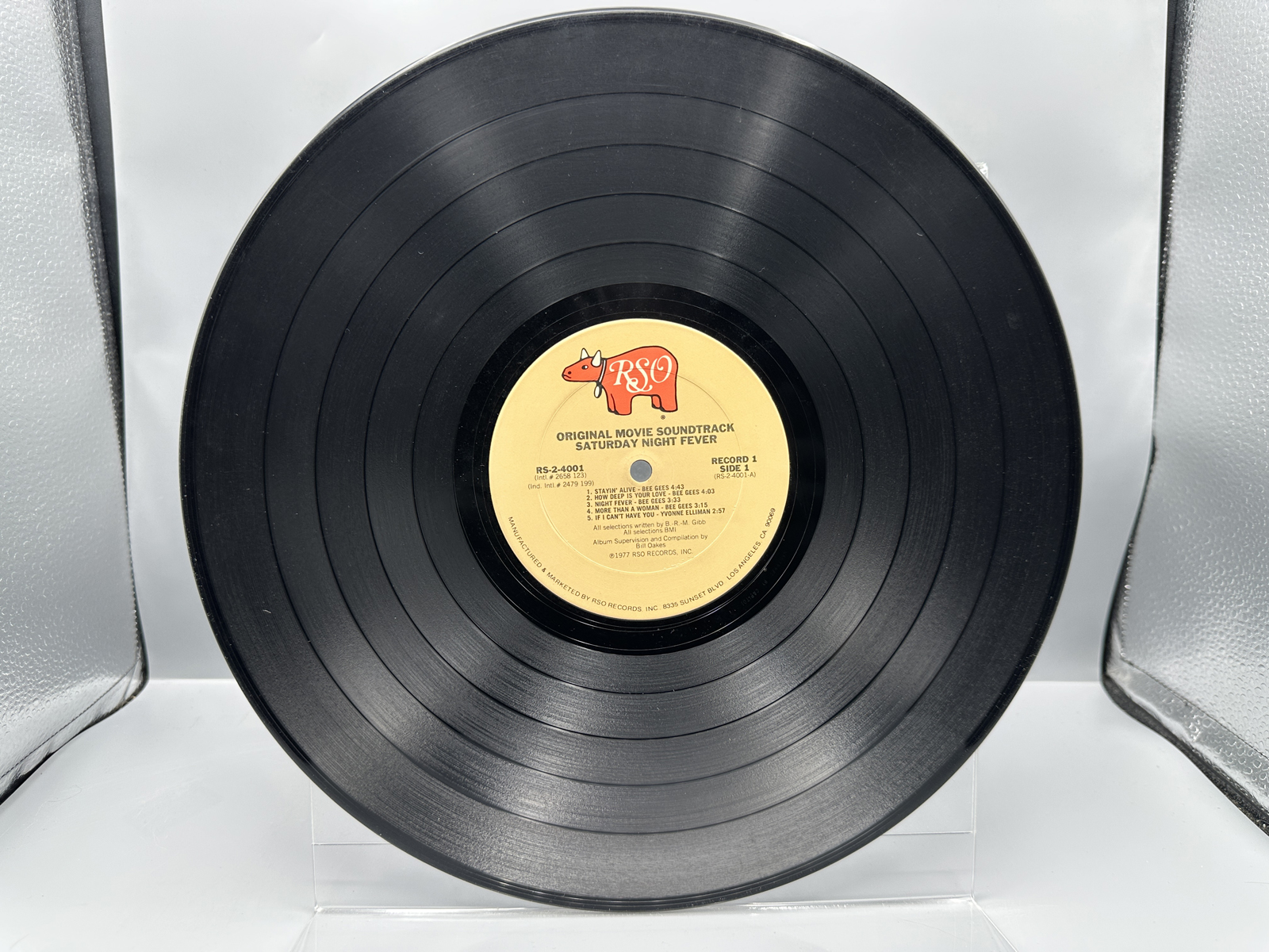1977 RSO Records Saturday Night Fever Original Movie Soundtrack Double LP Vinyl Album - RS-2-4001