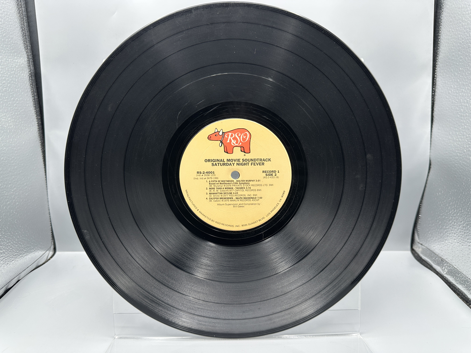 1977 RSO Records Saturday Night Fever Original Movie Soundtrack Double LP Vinyl Album - RS-2-4001