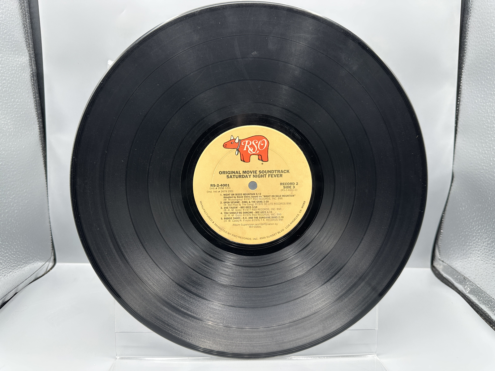 1977 RSO Records Saturday Night Fever Original Movie Soundtrack Double LP Vinyl Album - RS-2-4001