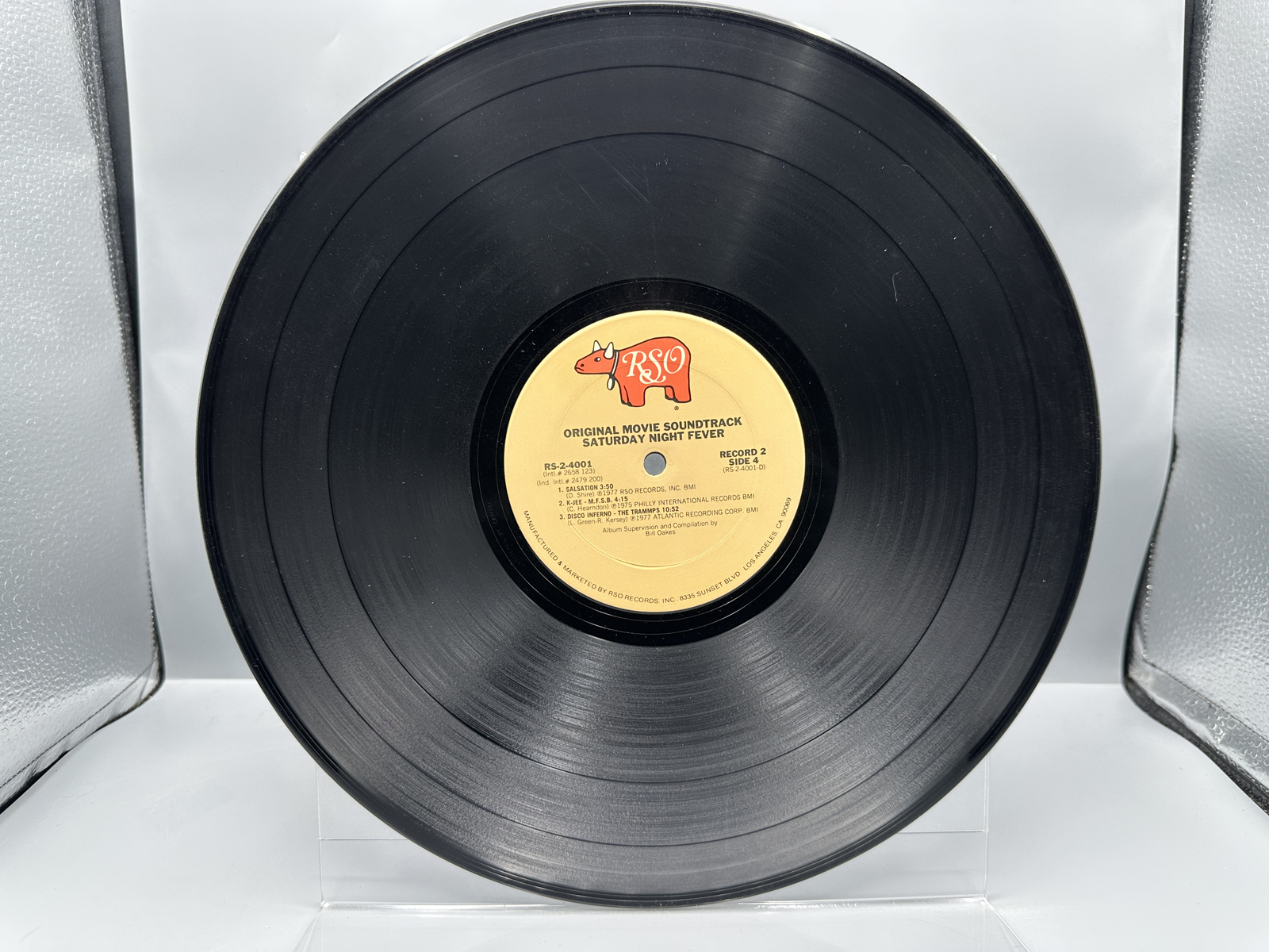1977 RSO Records Saturday Night Fever Original Movie Soundtrack Double LP Vinyl Album - RS-2-4001