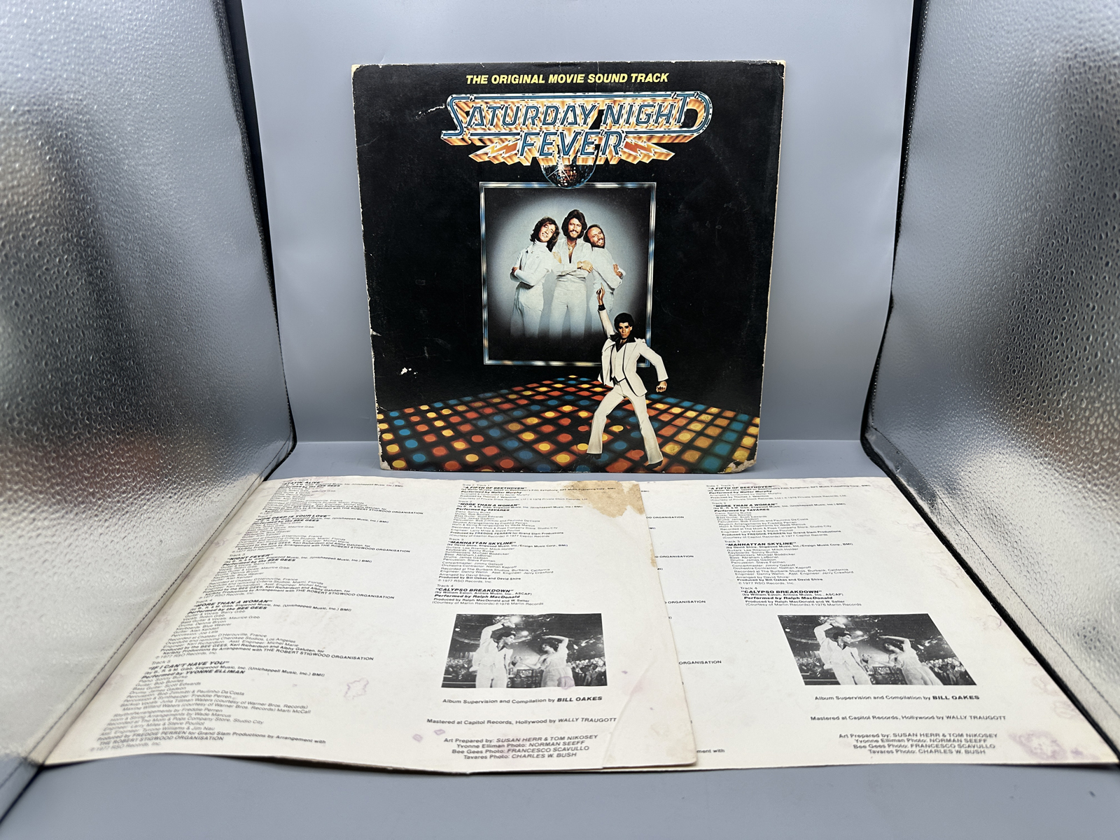1977 RSO Records Saturday Night Fever Original Movie Soundtrack Double LP Vinyl Album - RS-2-4001
