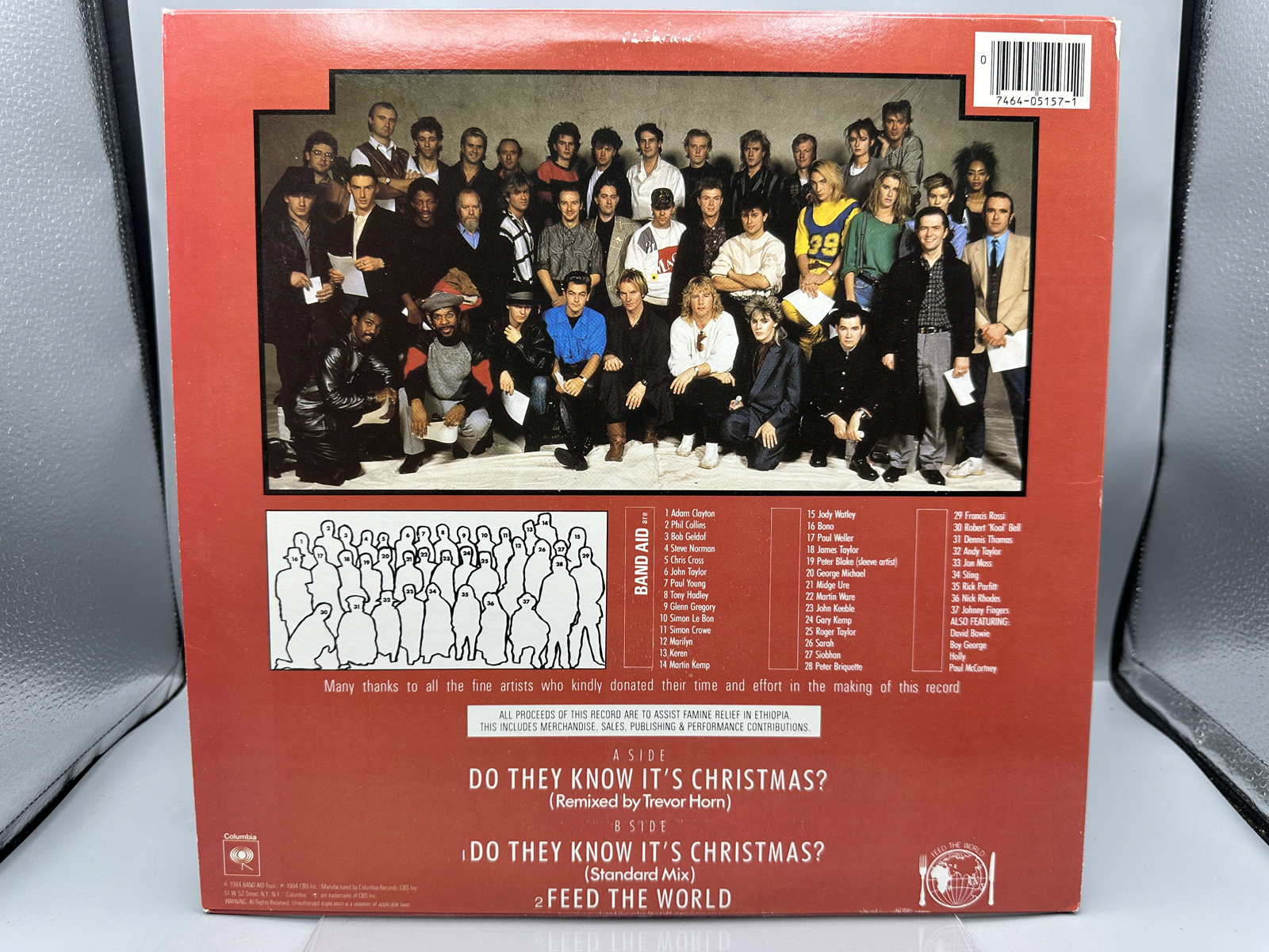 1984 Columbia Records Band Aid Do They Know Its Christmas 12 Inch Vinyl Single - 44-05157