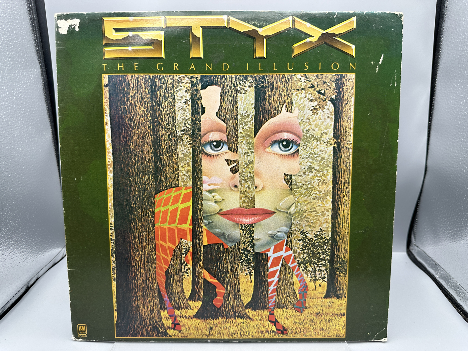 1977 A&M Records Styx The Grand Illusion Vinyl Album W/ Original Poster - SP-4637