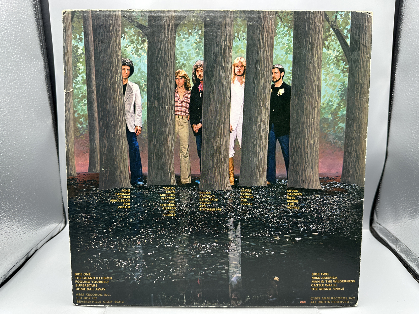 1977 A&M Records Styx The Grand Illusion Vinyl Album W/ Original Poster - SP-4637