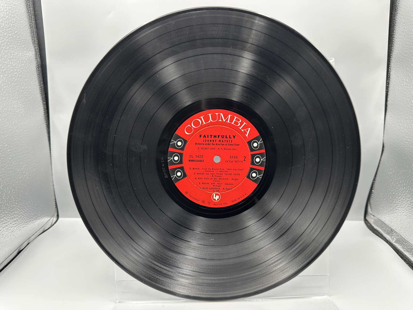 1960 Columbia Records Johnny Mathis "Faithfully" Vinyl Album - CL 1422