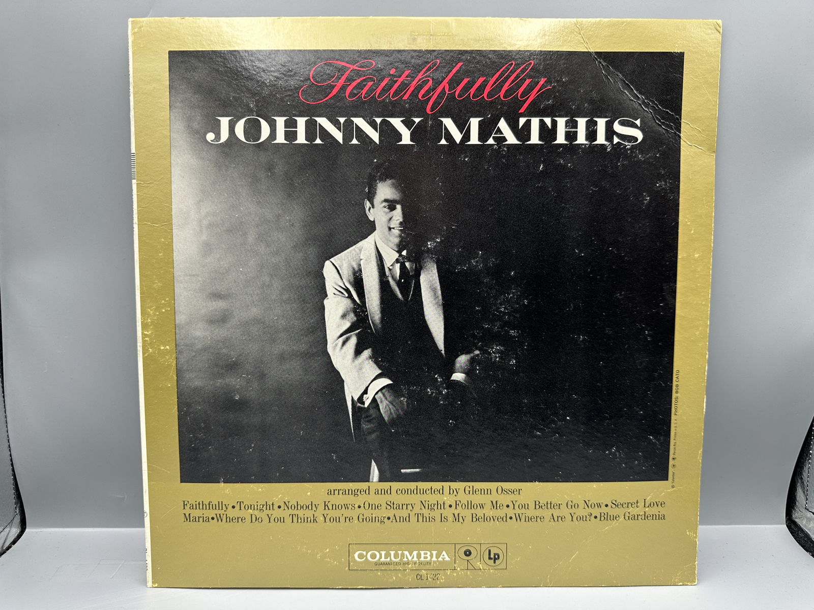 1960 Columbia Records Johnny Mathis "Faithfully" Vinyl Album - CL 1422