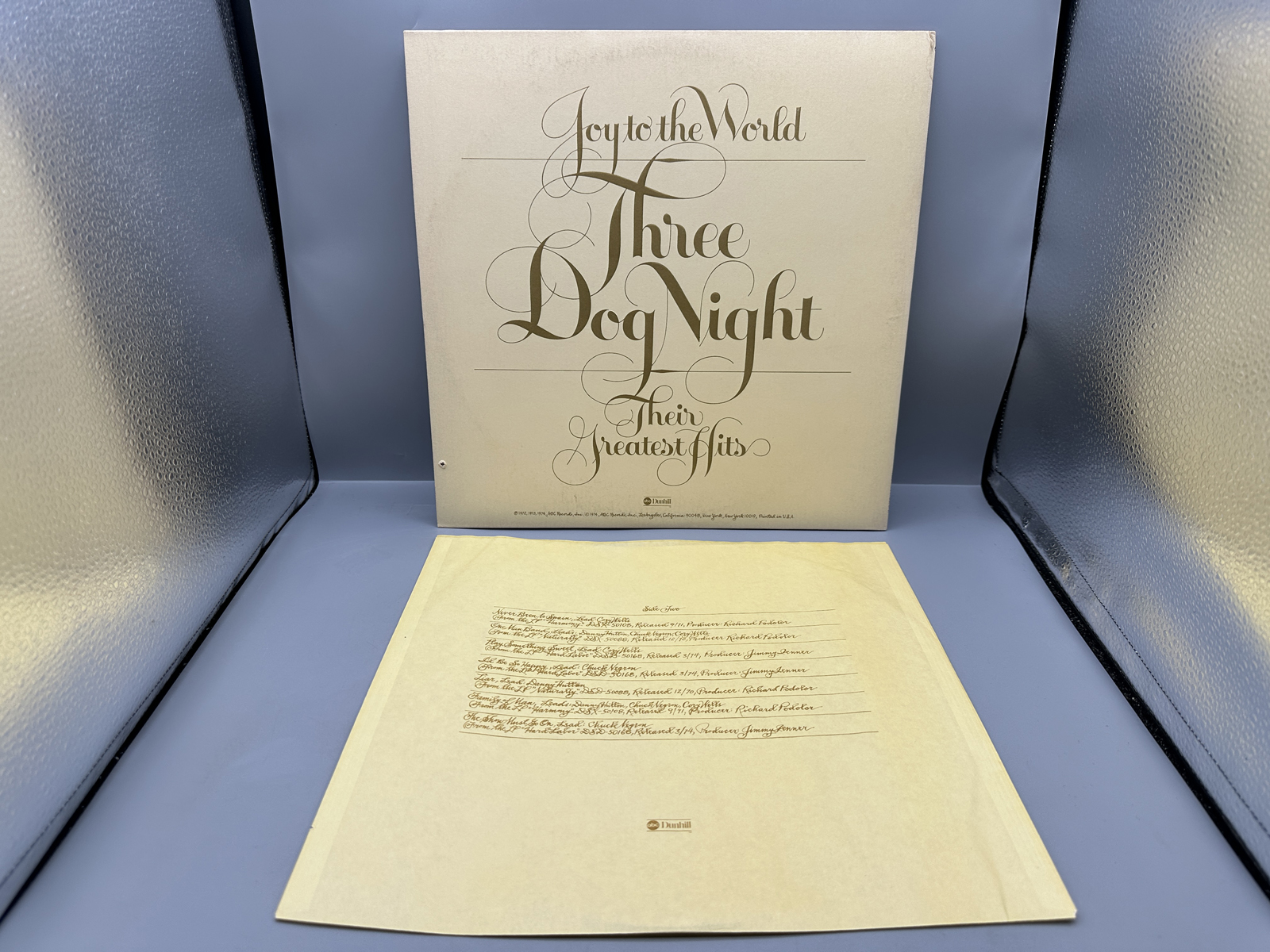 1974 Dunhill / ABC Records Three Dog Night Joy to the World: Their Greatest Hits Vinyl Album - DSD-50178