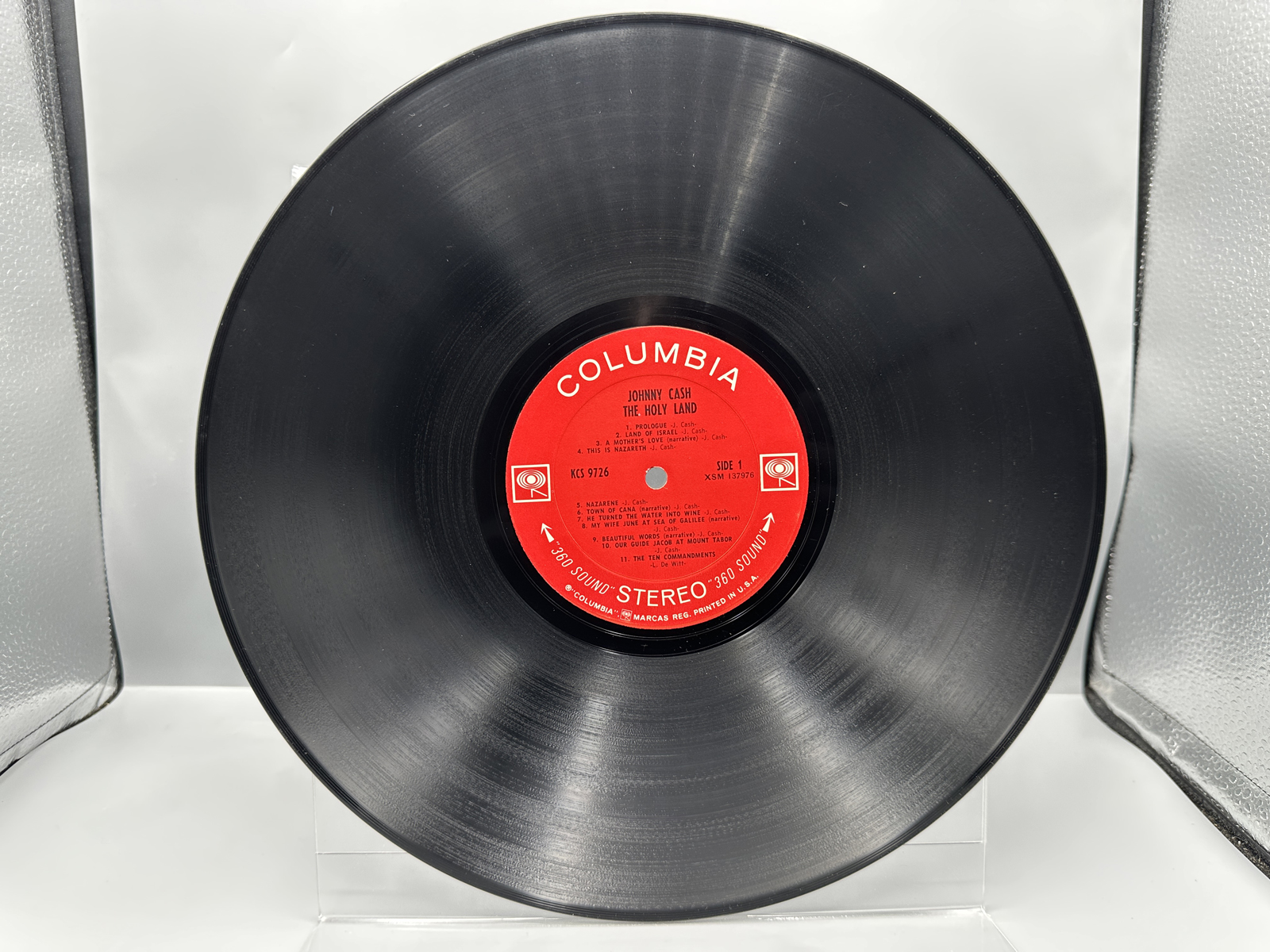 1969 Columbia Records Johnny Cash The Holy Land Vinyl Album - KCS 9726