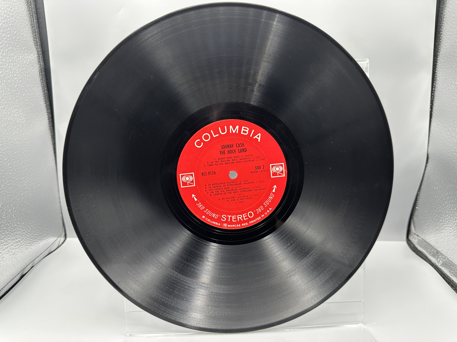 1969 Columbia Records Johnny Cash The Holy Land Vinyl Album - KCS 9726