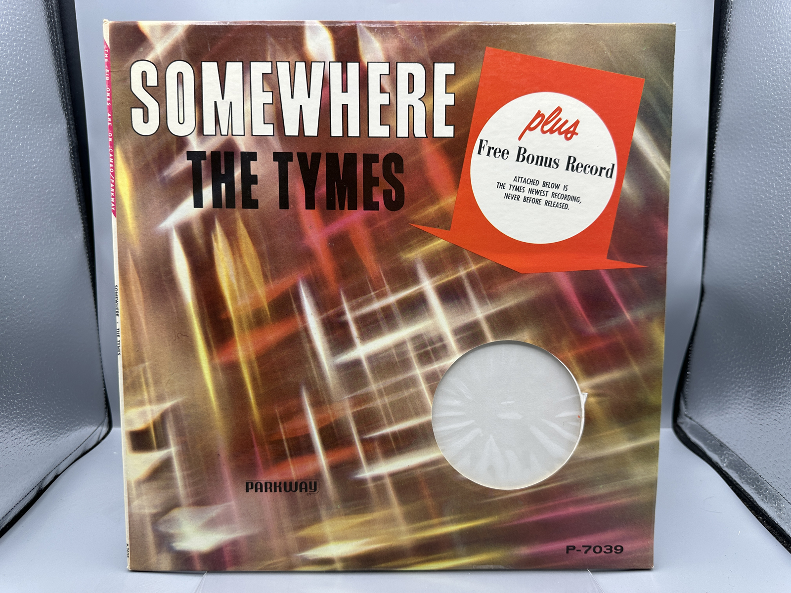 1963 Parkway Records The Tymes Somewhere Vinyl Album W/ Bonus 45 RPM Record - P-7039