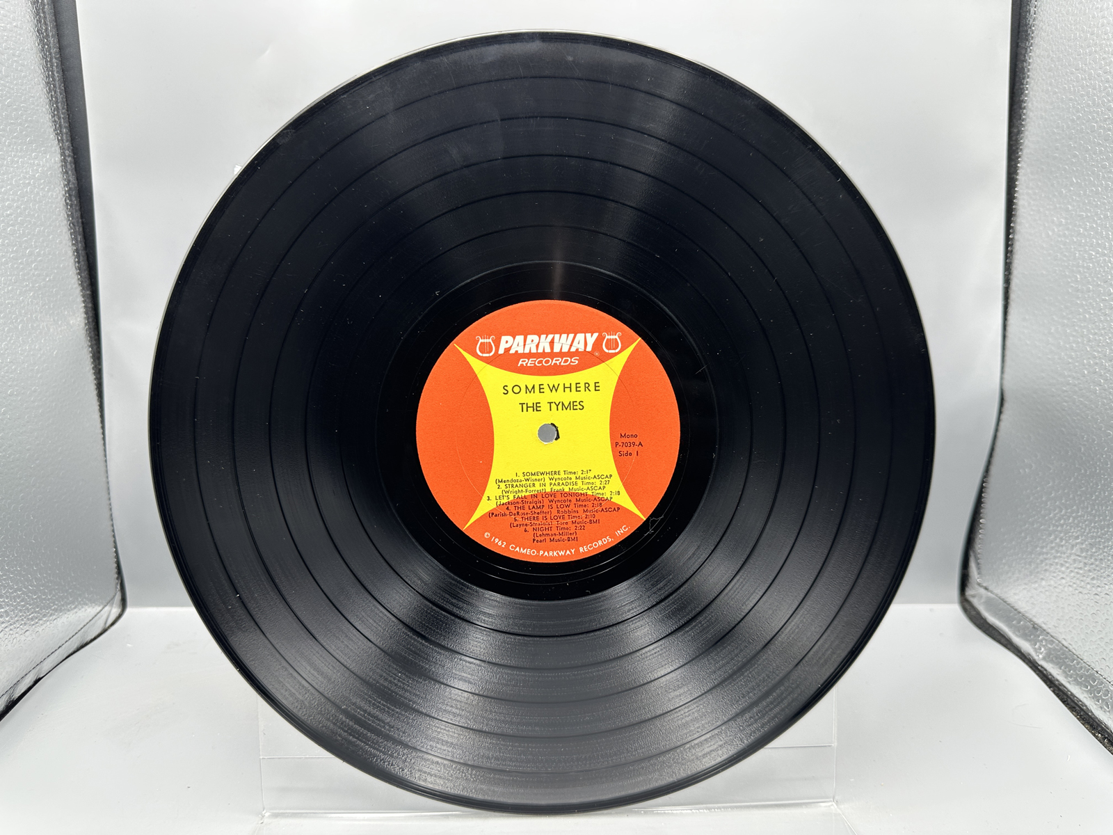 1963 Parkway Records The Tymes Somewhere Vinyl Album W/ Bonus 45 RPM Record - P-7039