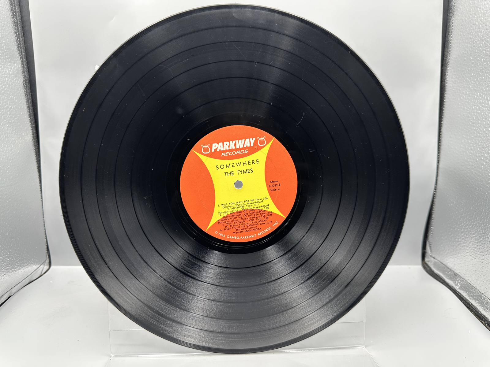 1963 Parkway Records The Tymes Somewhere Vinyl Album W/ Bonus 45 RPM Record - P-7039