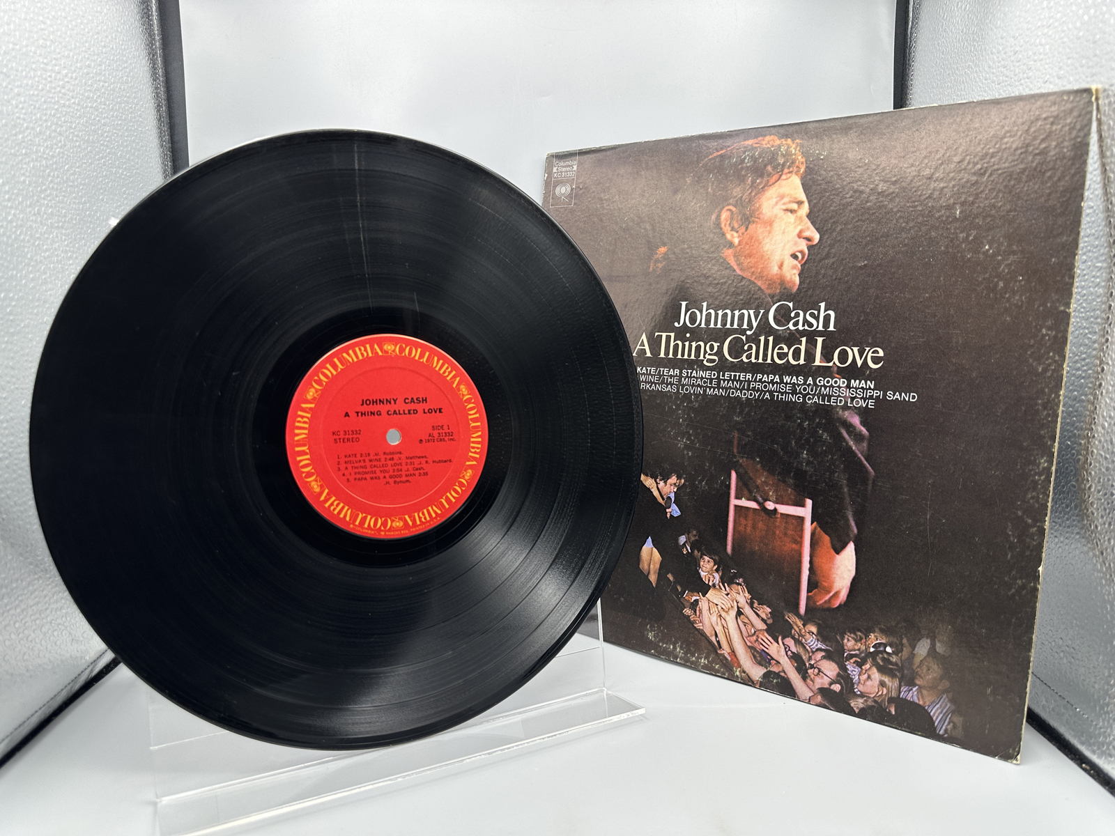 1972 Columbia Records Johnny Cash "A Thing Called Love" Vinyl Album - KC 31332