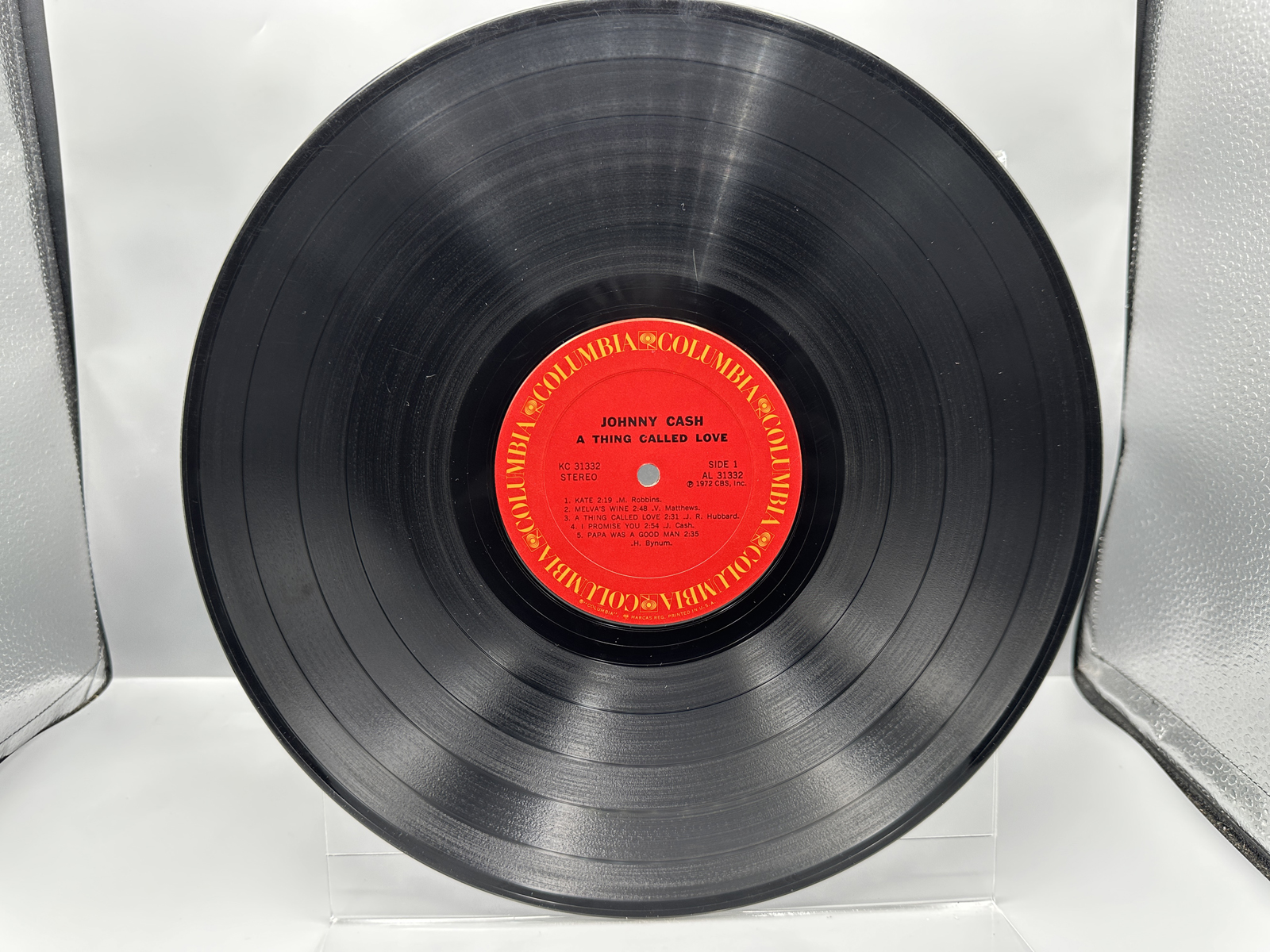 1972 Columbia Records Johnny Cash "A Thing Called Love" Vinyl Album - KC 31332