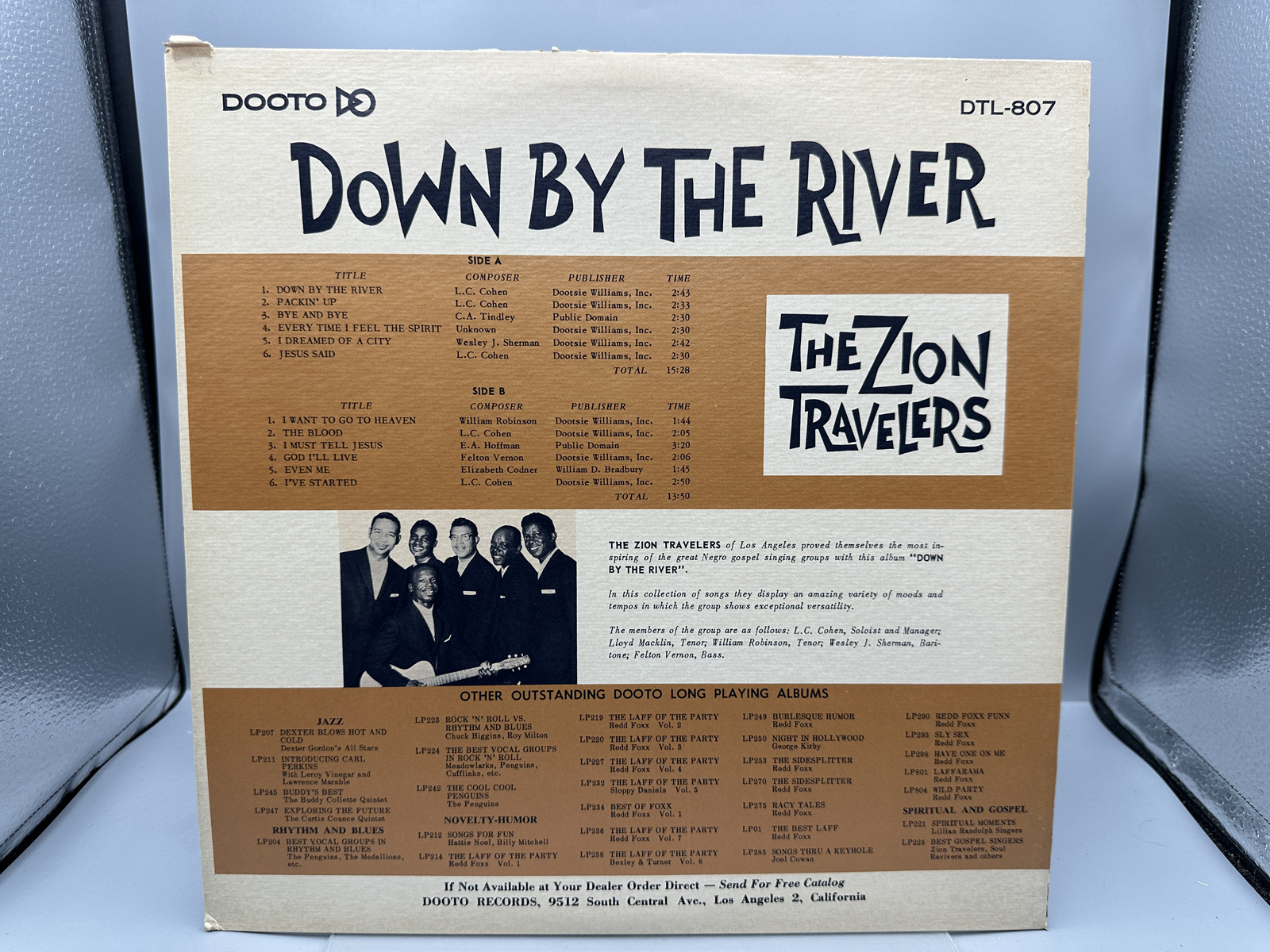 1962 Dooto Records The Zion Travelers Down By The River Vinyl Album - DTL 807