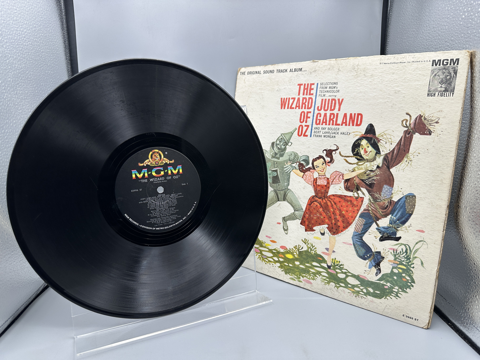 1962 MGM Records The Wizard of Oz 'The Original Sound Track Album' Vinyl Album - E 3996 ST