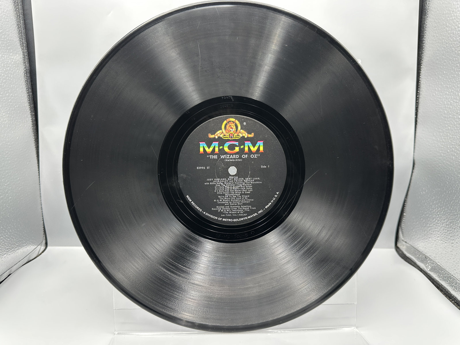 1962 MGM Records The Wizard of Oz 'The Original Sound Track Album' Vinyl Album - E 3996 ST