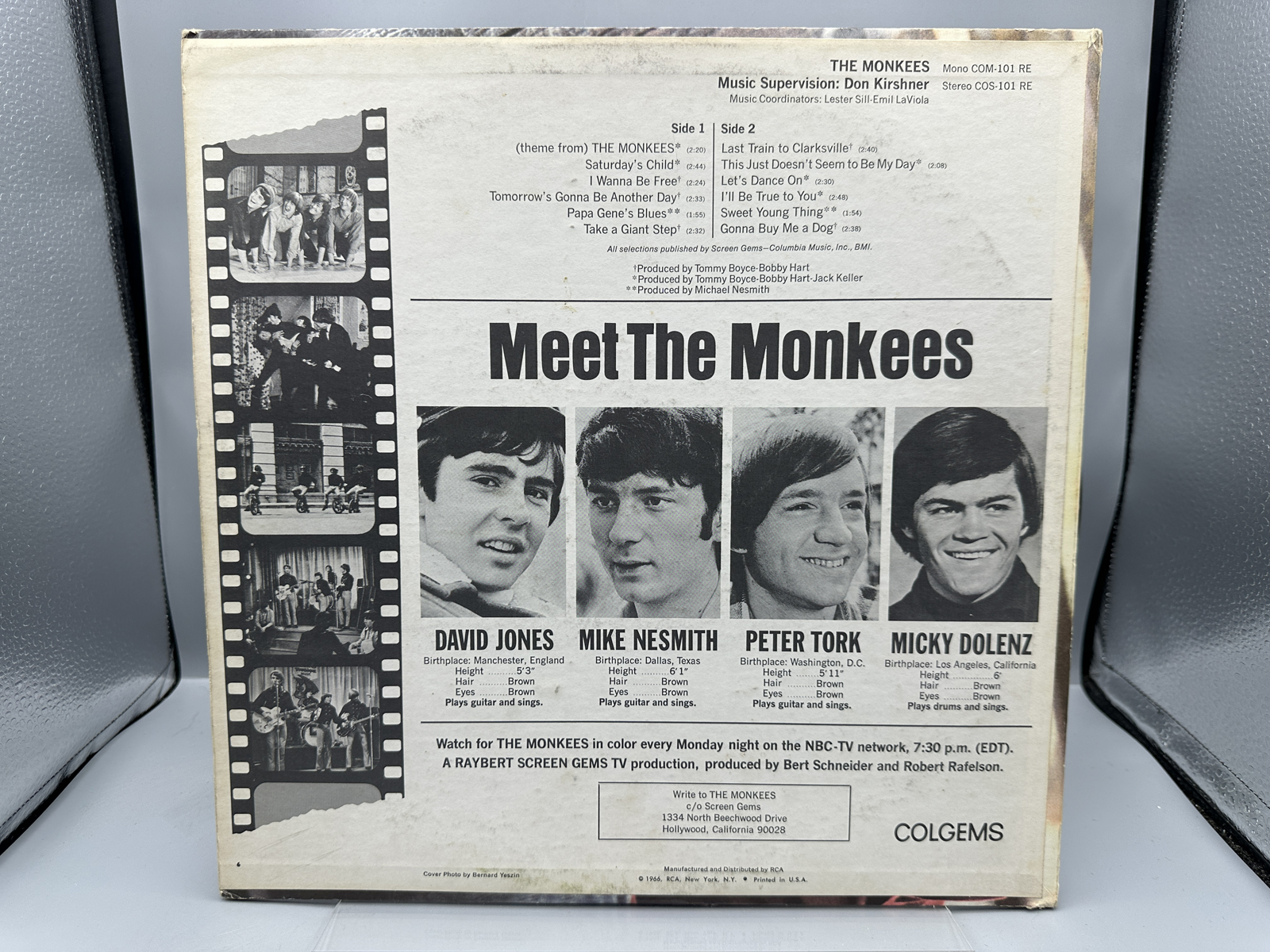 The Monkees Self-Titled Debut Vinyl LP Colgems COS-101 Stereo 1966