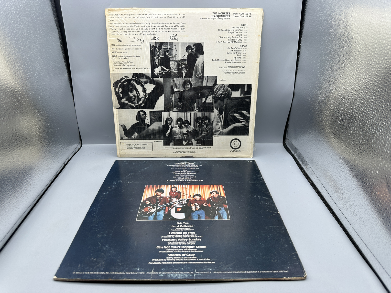 The Monkees Vinyl LP Records Lot of 2 - Headquarters and Greatest Hits