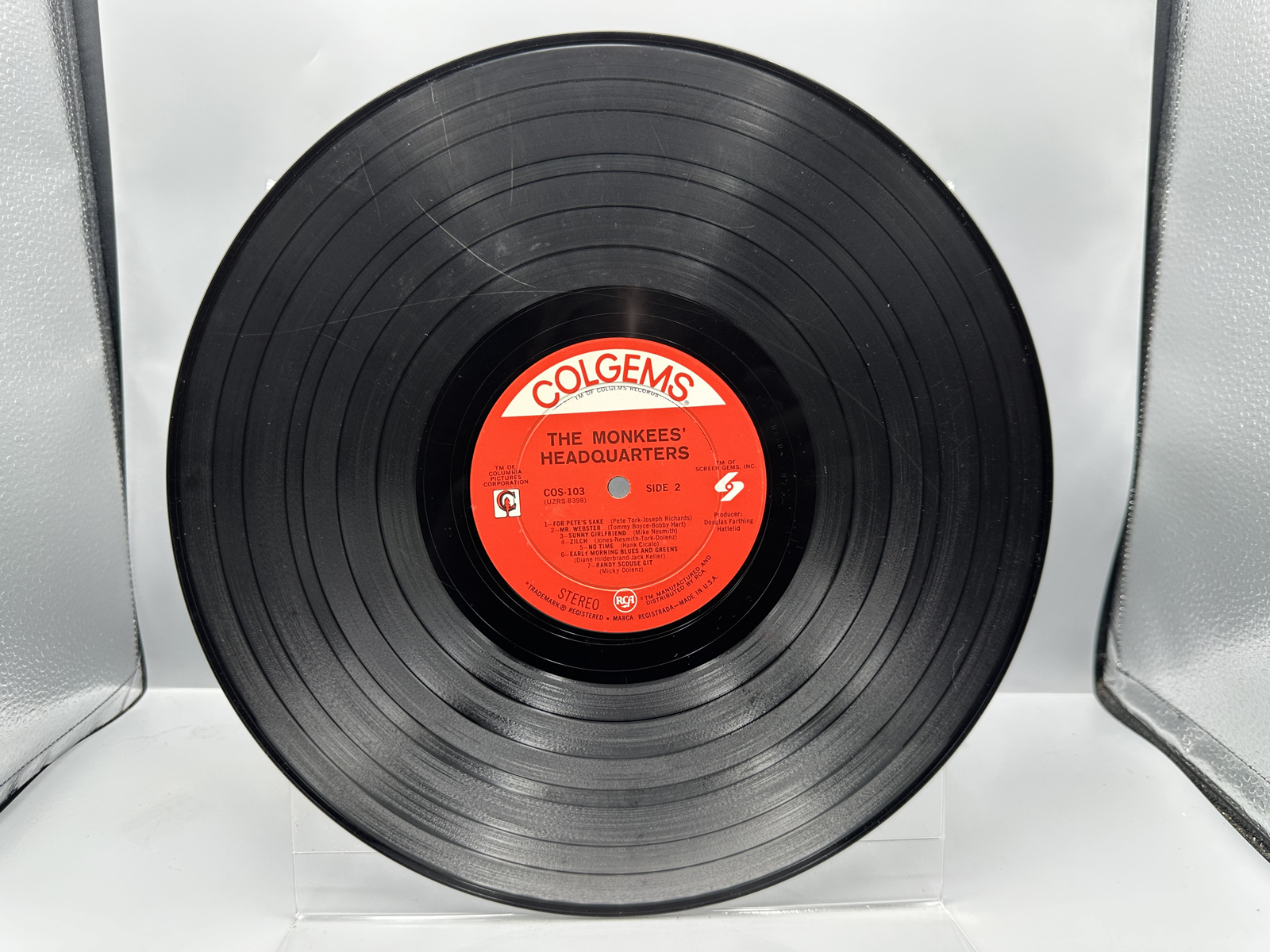 The Monkees Vinyl LP Records Lot of 2 - Headquarters and Greatest Hits