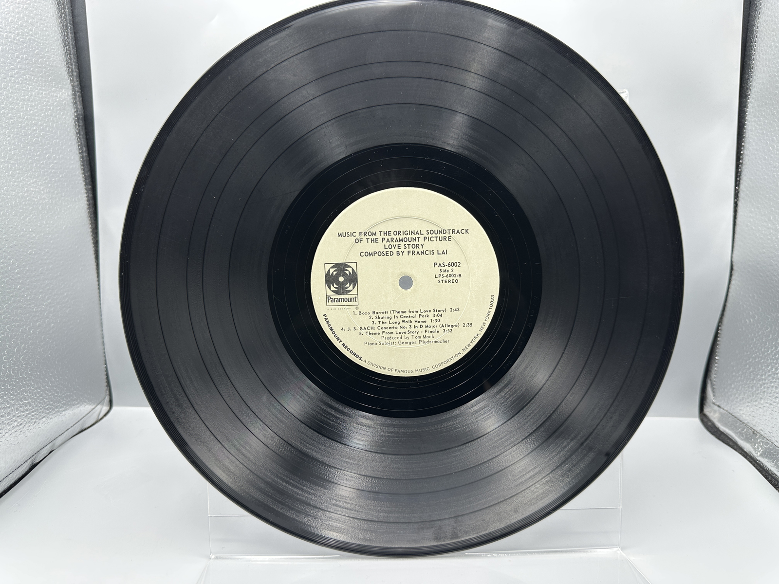 1970 Paramount Records Love Story Music From The Original Soundtrack Vinyl Album - PAS-6002