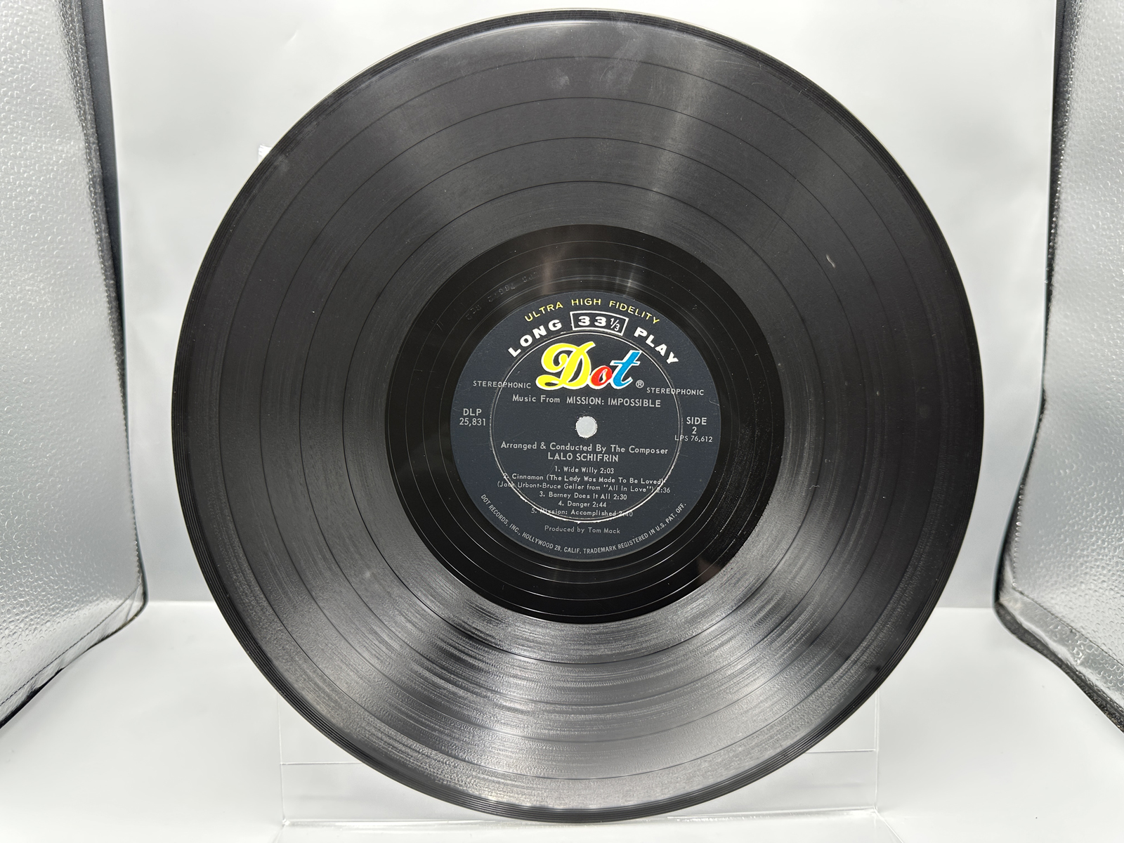 1967 Dot Records Lalo Schifrin Music From Mission: Impossible Vinyl Album - DLP 25,831