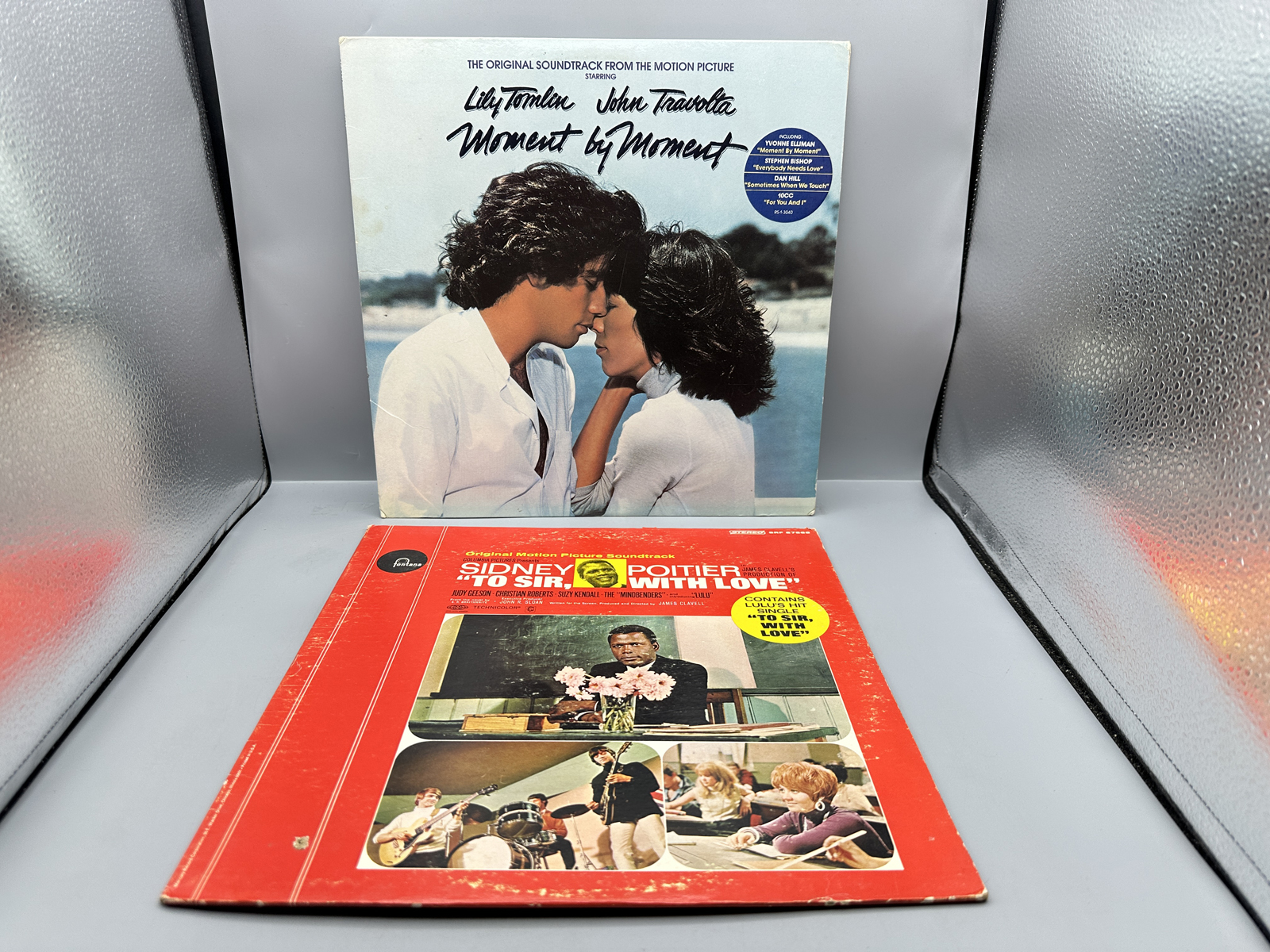 Two Original Motion Picture Soundtrack Vinyl LPs - Moment by Moment and To Sir With Love