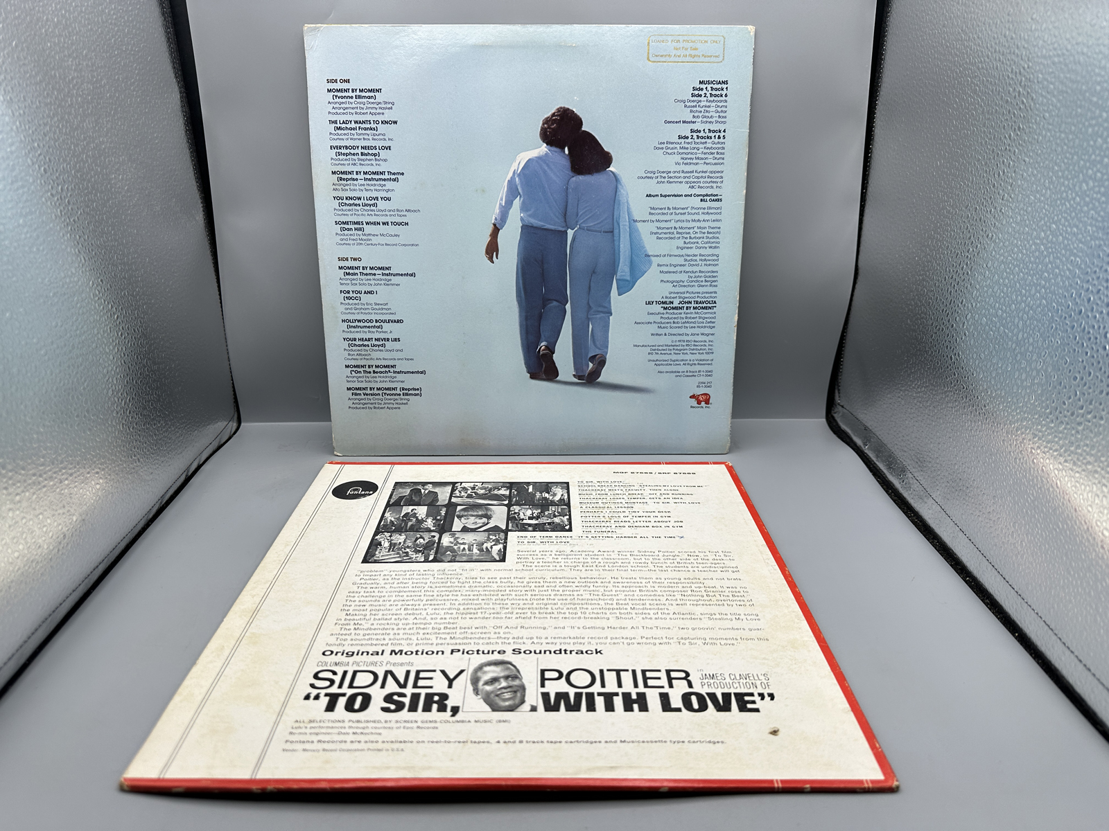 Two Original Motion Picture Soundtrack Vinyl LPs - Moment by Moment and To Sir With Love