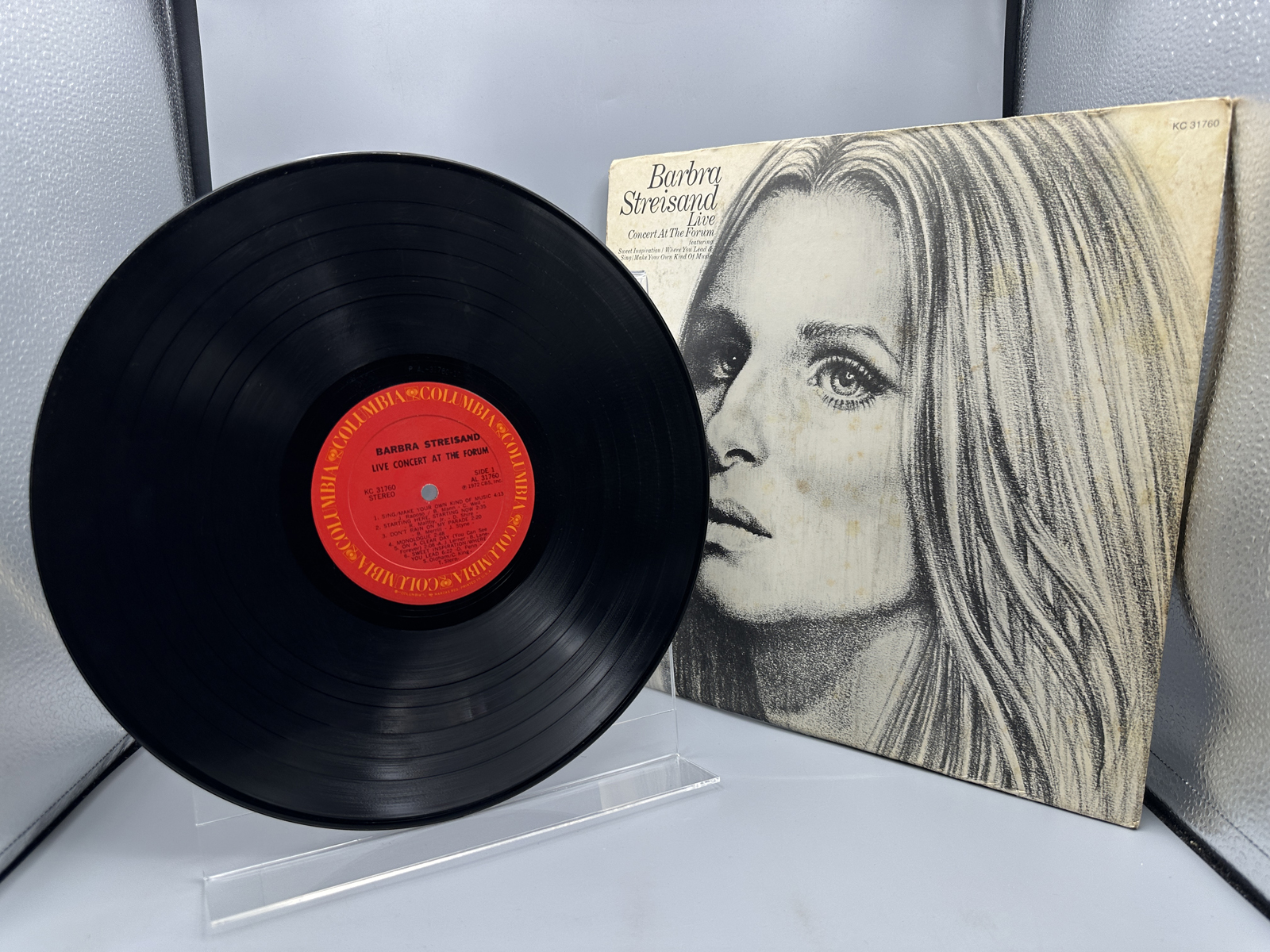 1972 Columbia Records Barbra Streisand Live Concert At The Forum Double LP Vinyl Album - KC 31760