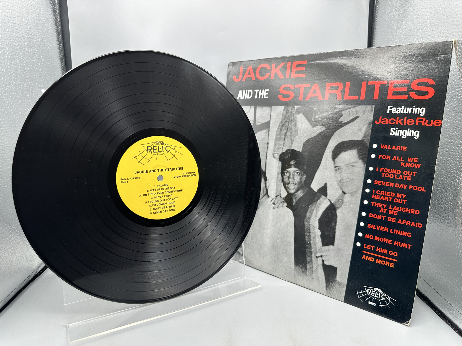 1991 Relic Records Jackie And The Starlites Featuring Jackie Rue Singing Vinyl Album - L.P. #5090
