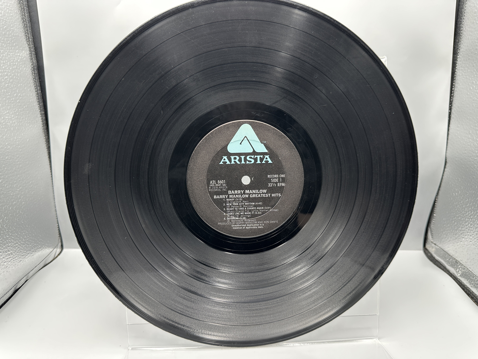 1978 Arista Records Barry Manilow Greatest Hits Double LP Vinyl Album - AZL 8601