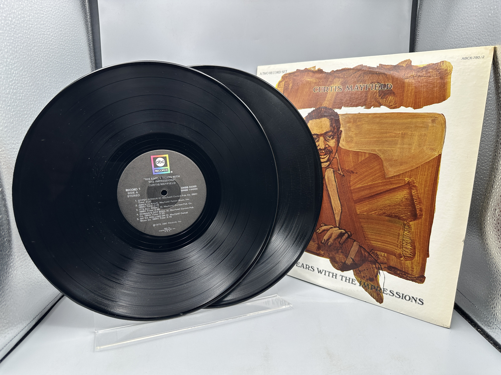 1973 ABC Records Curtis Mayfield His Early Years With The Impressions Vinyl Album - SWBB-94999