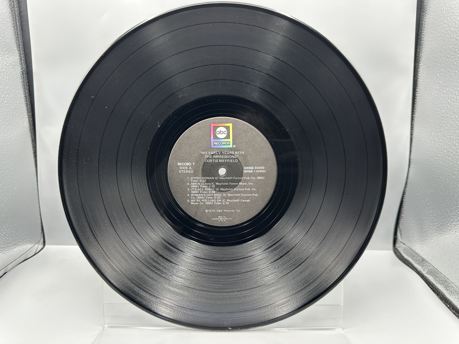 1973 ABC Records Curtis Mayfield His Early Years With The Impressions Vinyl Album - SWBB-94999