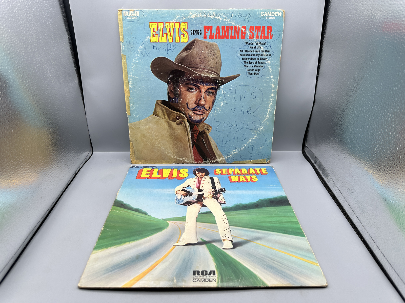 Elvis Presley Vinyl LPs Lot of 2 -Separate Ways, Flaming Star