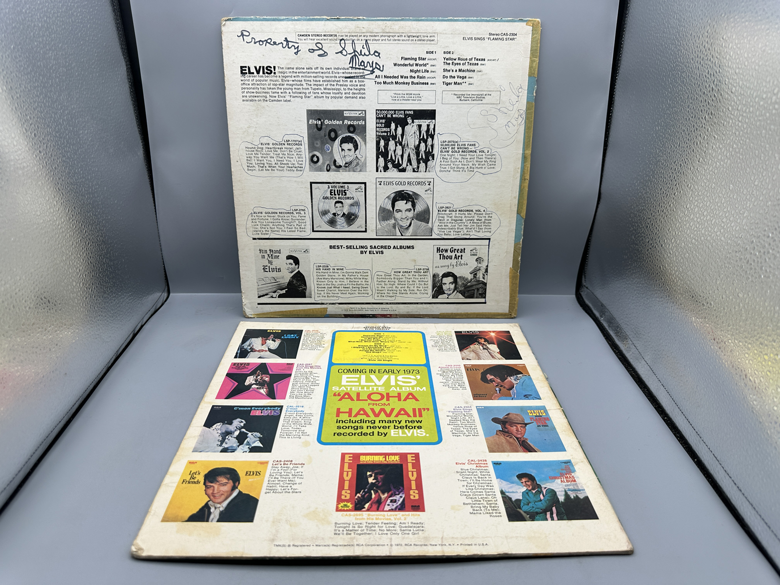 Elvis Presley Vinyl LPs Lot of 2 -Separate Ways, Flaming Star