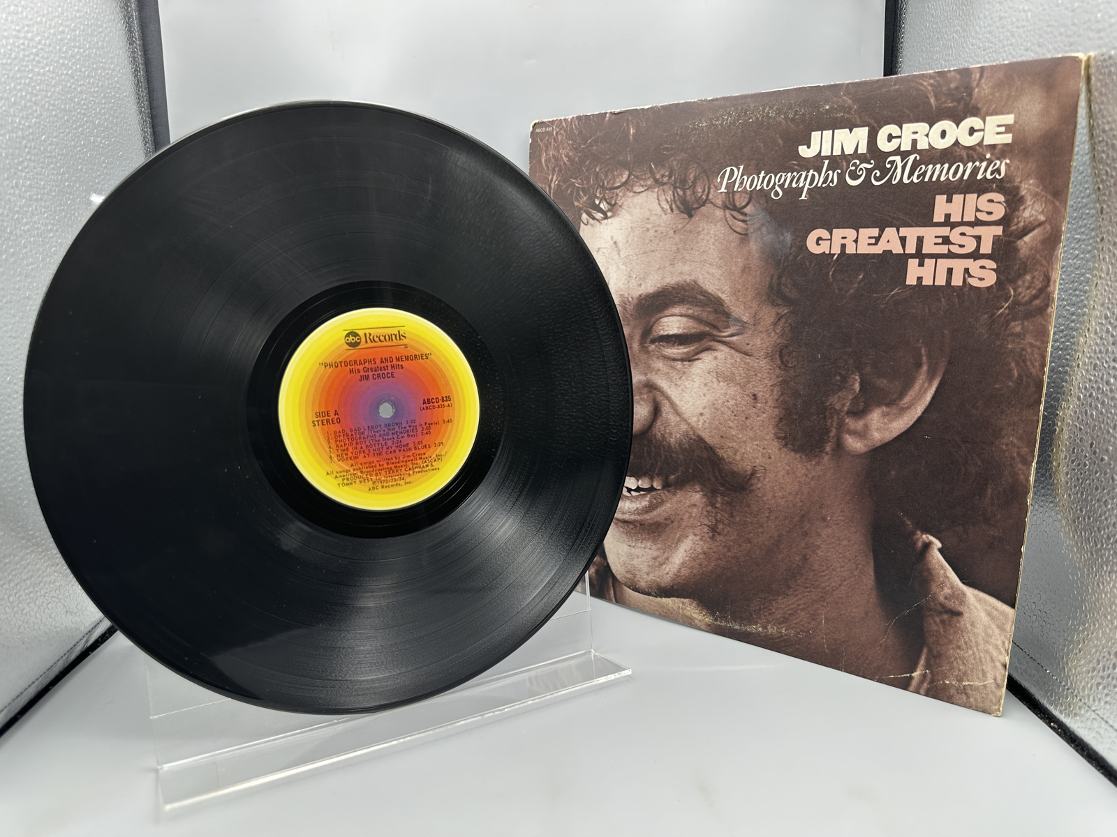 1974 ABC Records Jim Croce Photographs & Memories: His Greatest Hits Vinyl Album - ABCD-835