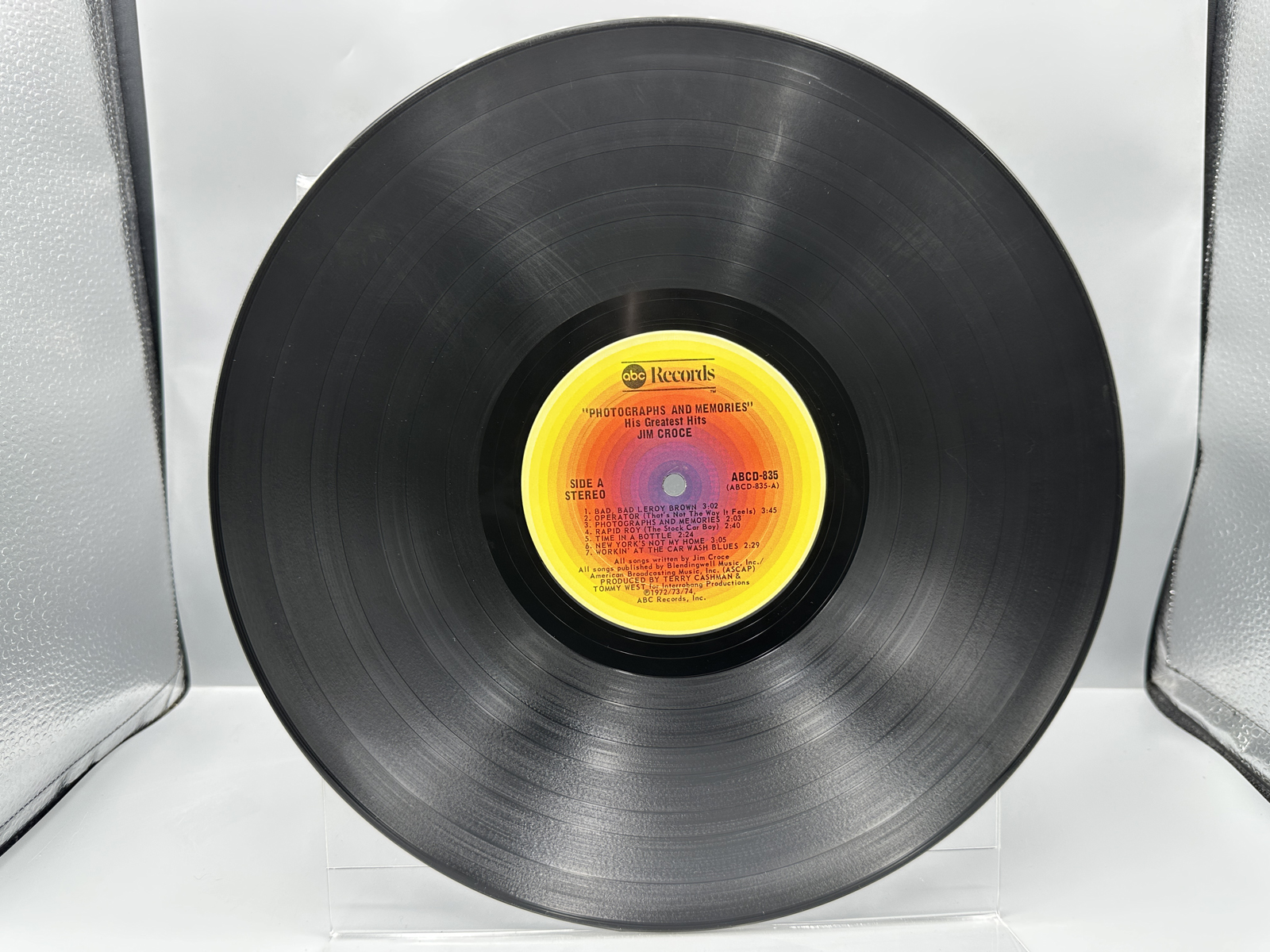1974 ABC Records Jim Croce Photographs & Memories: His Greatest Hits Vinyl Album - ABCD-835