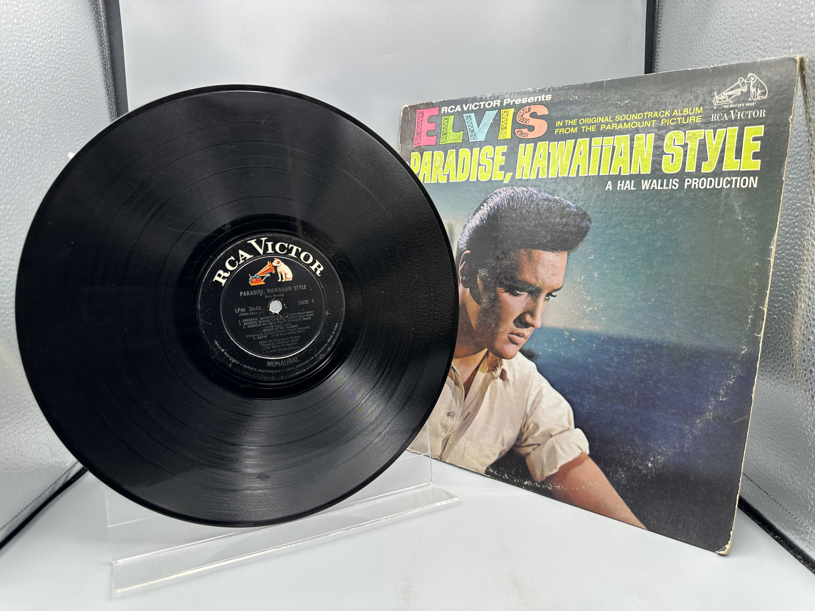Elvis Presley Paradise, Hawaiian Style Original Soundtrack Vinyl LP RCA Victor LPM-3643 Mono