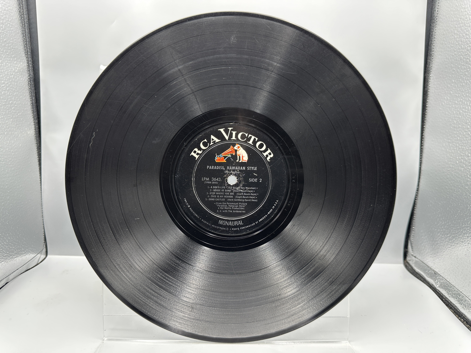 Elvis Presley Paradise, Hawaiian Style Original Soundtrack Vinyl LP RCA Victor LPM-3643 Mono