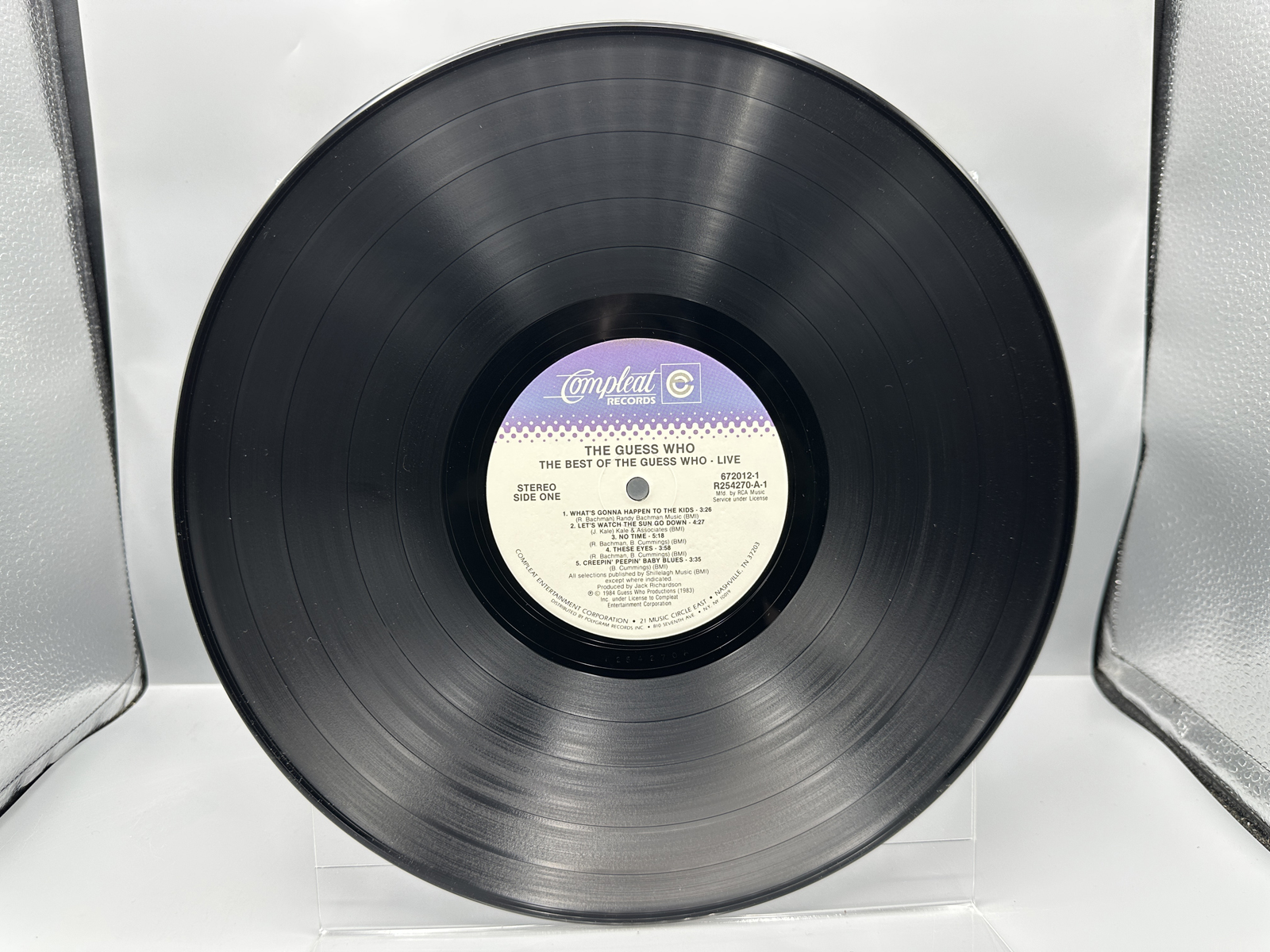 1986 Compleat Records The Guess Who The Best Of The Guess Who LIVE! Double LP Vinyl Album - R2S4270