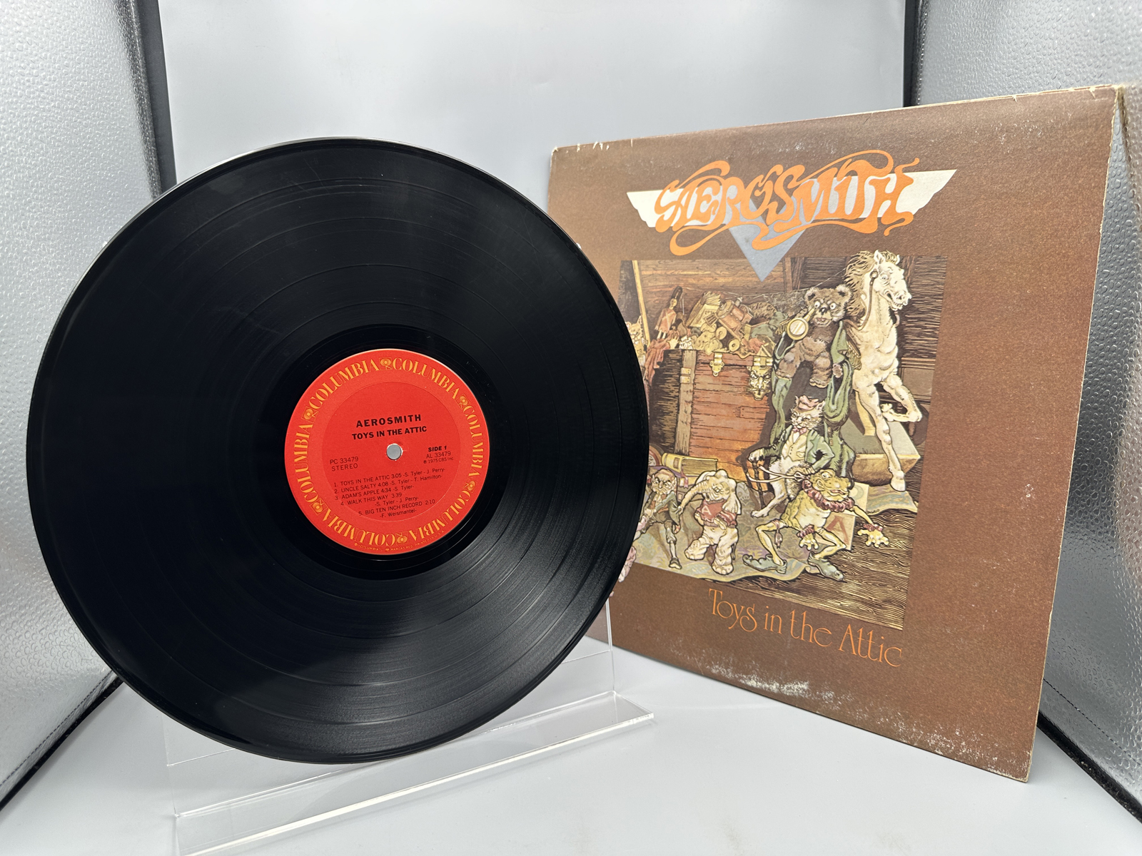 1975 Columbia Records Aerosmith Toys in the Attic Vinyl Album - PC 33479
