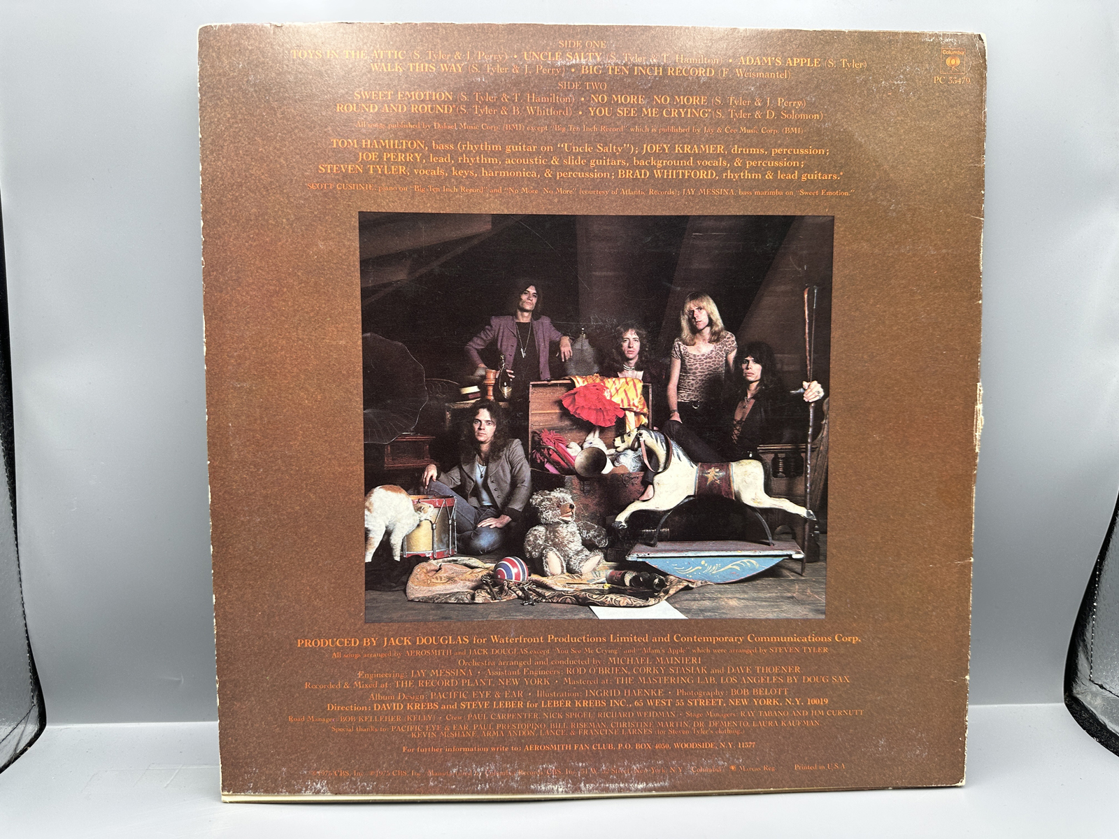 1975 Columbia Records Aerosmith Toys in the Attic Vinyl Album - PC 33479