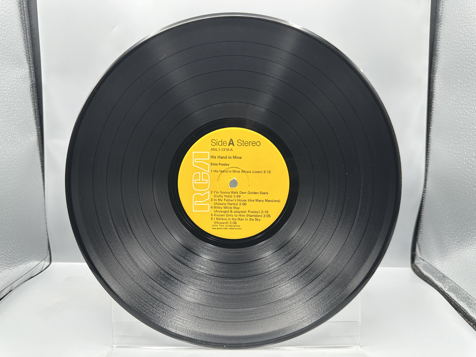 Elvis Presley Gospel Vinyl LP Records Lot of 3 - His Hand In Mine, How Great Thou Art, You'll Never Walk Alone